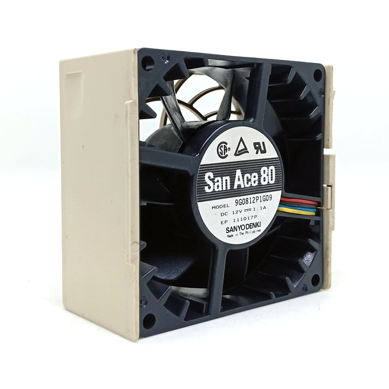 Sanyo Denki 9G0812P1G09 80x80x38mm 12V DC Axial Cooling Fan