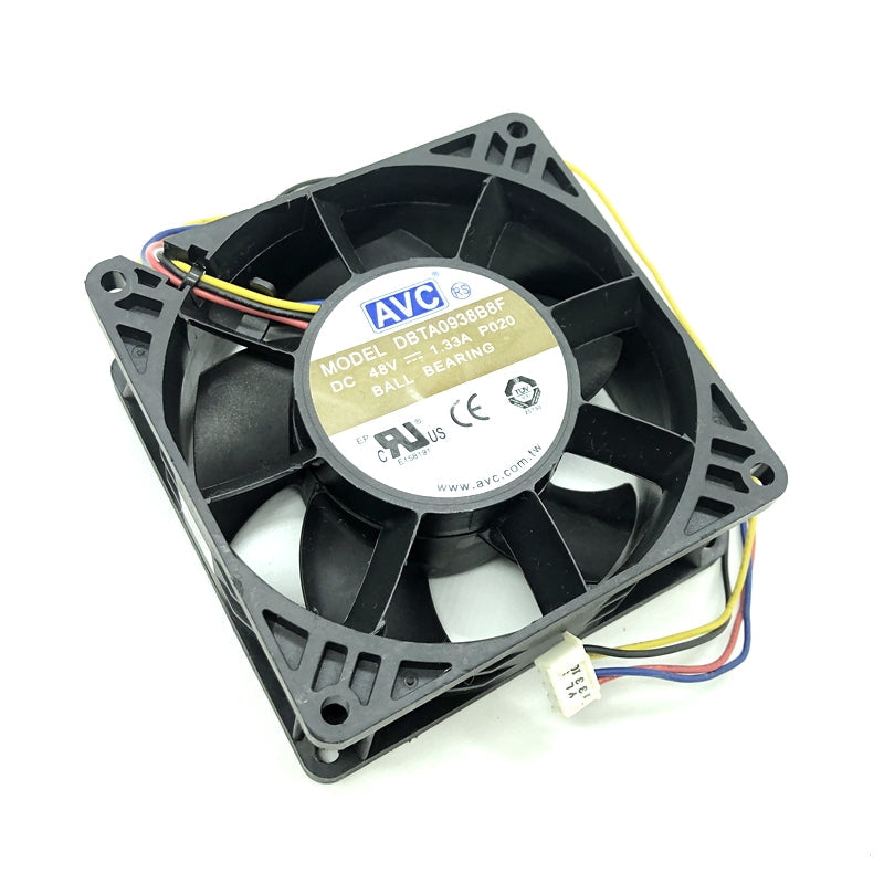 AVC DBTA0938B8F 92x92x38mm 48V DC 4-Wire Axial Cooling Fan
