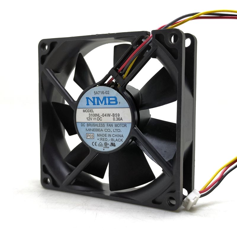NMB 3108NL-04W-B59 80x80x20mm 12V DC Axial Cooling Fan