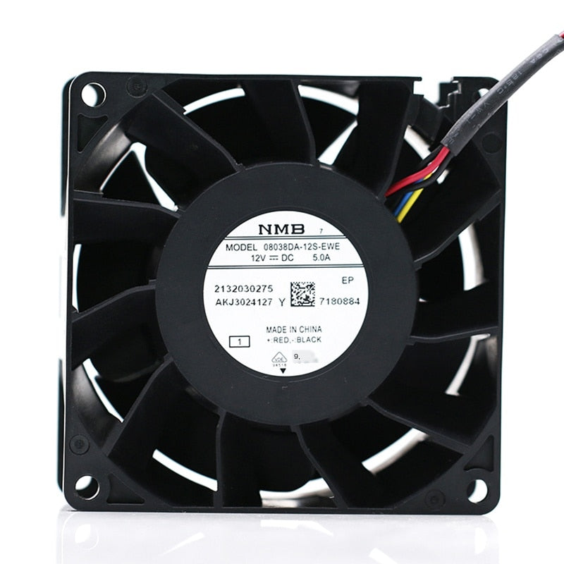 NMB 08038DA-12S-Ewe 80x80x38mm 12V DC 5.0A Axial Cooling Fan