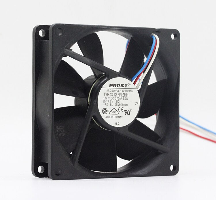 PAPST TYP3412N 92x92x25mm 12V DC Industrial Cooling Fan