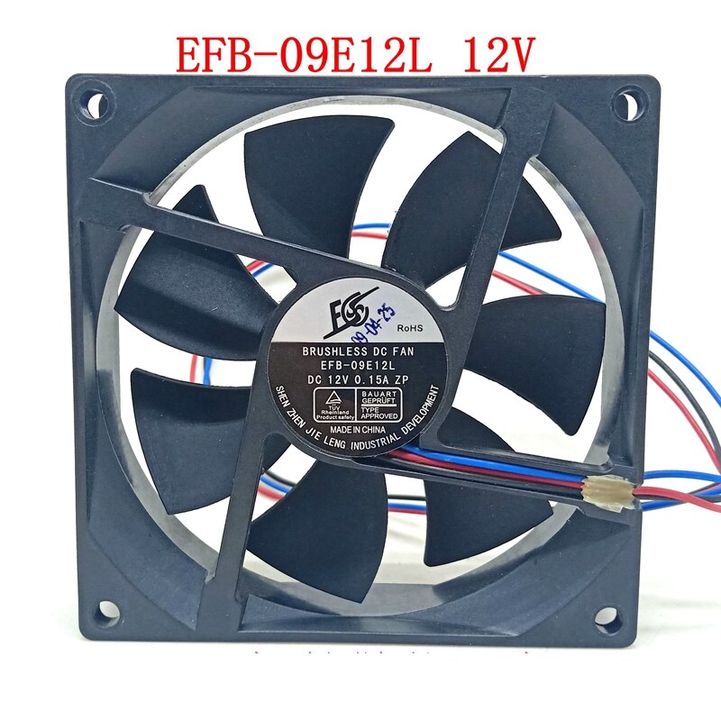 09E12L 92x92x25mm 12V DC 0.15A Axial Cooling Fan