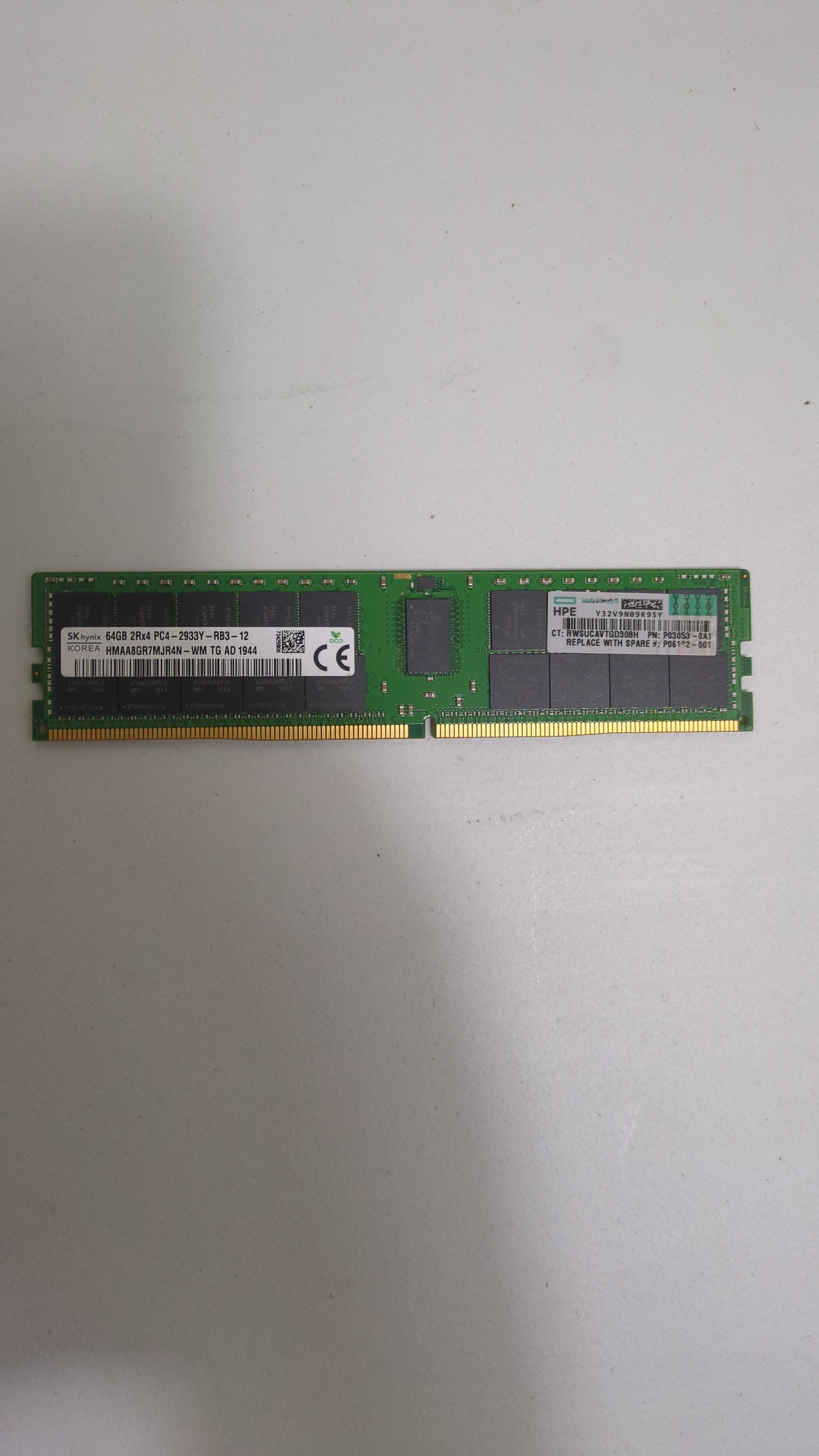 HPE P03053-0A1 - Hynix 64GB DDR4 PC4-2933Y RDIMM P06102-001 | Alo Tech Solutions