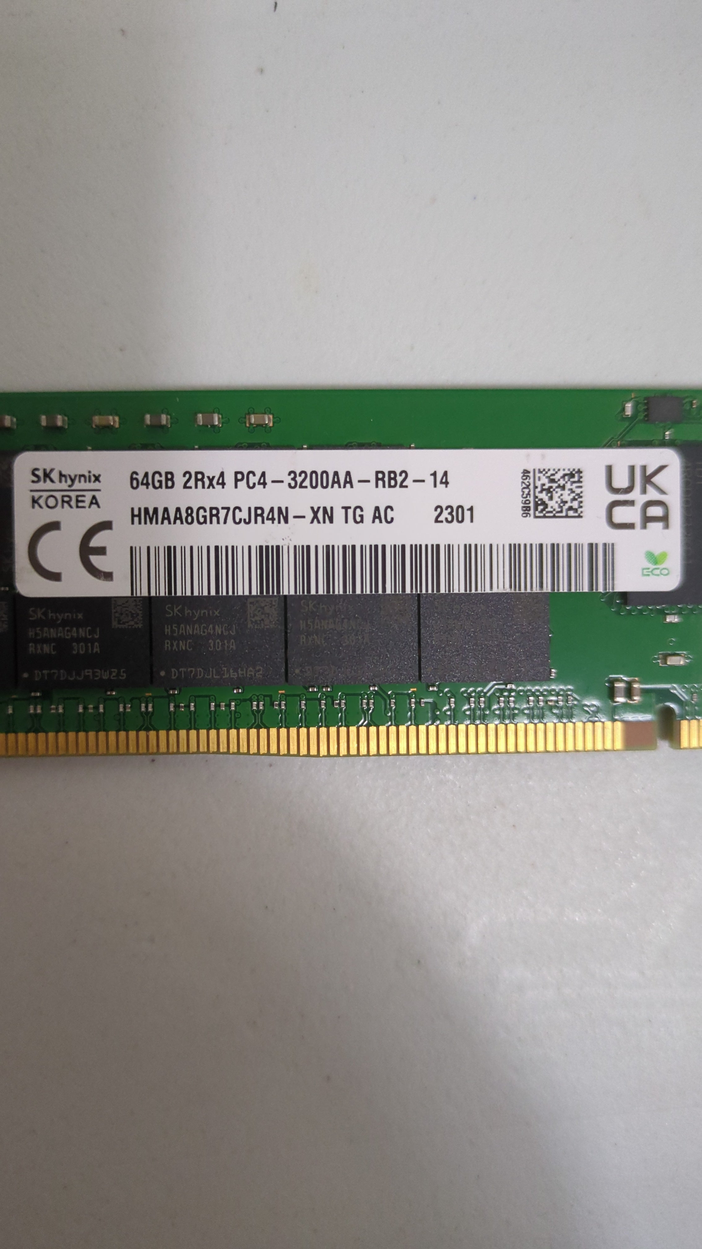 Hynix HMAA8GR7CJR4N-XN 64GB RDIMM - Label View | Alo Tech Solutions