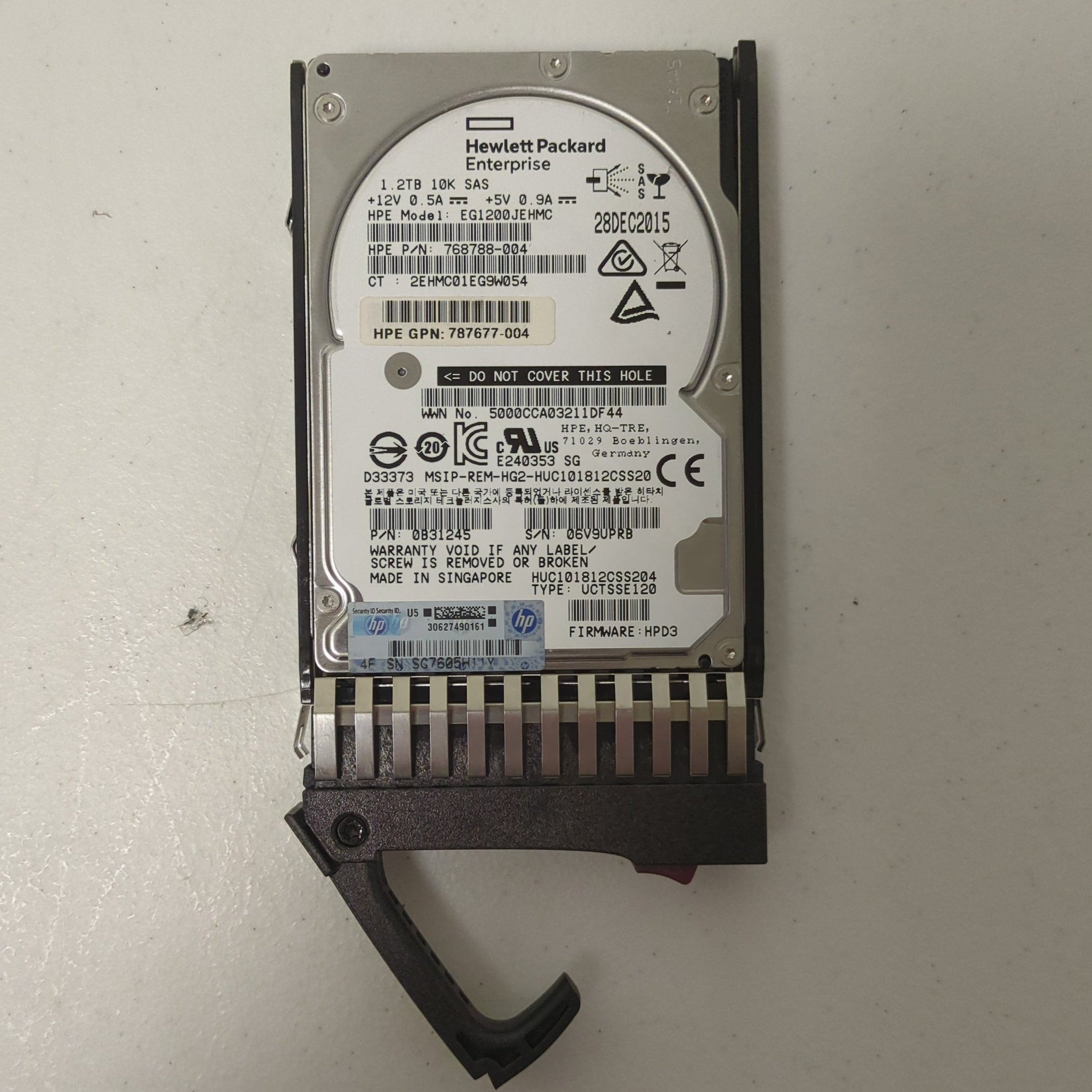 HPE 0B31245 - MSA 1.2TB 10K SAS HDD Connector View | Alo Tech Solutions