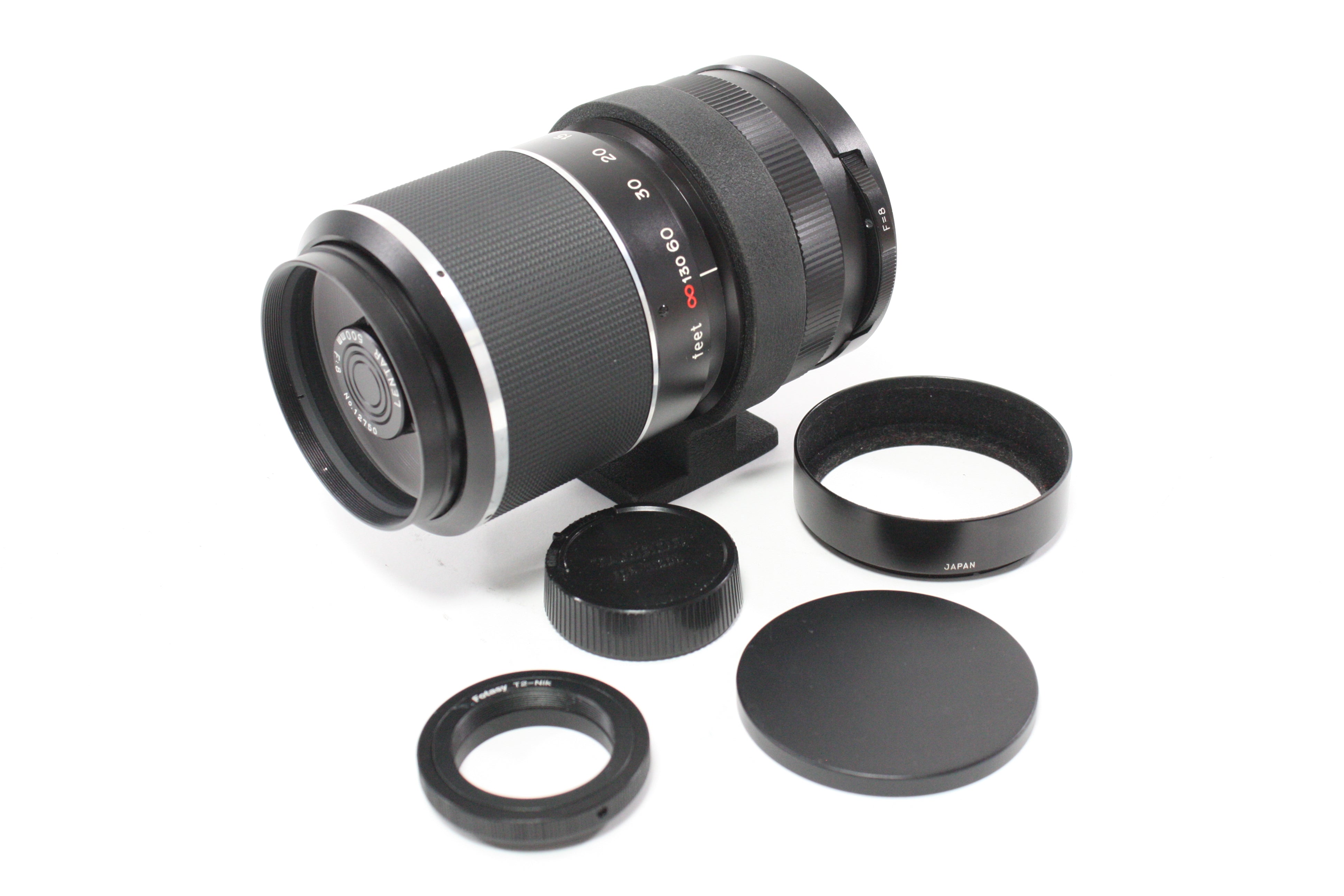 Lentar 500mm f/8 Mirror Lens for T Mount with Nikon F Adapter
