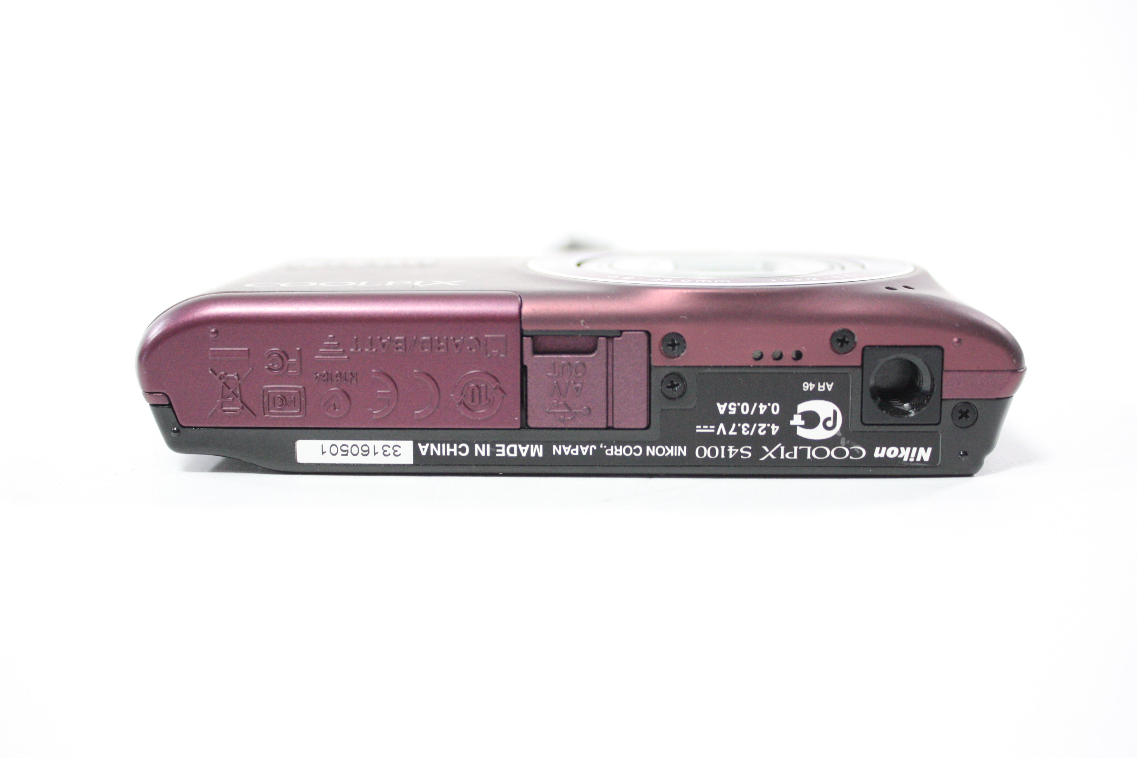 Nikon Coolpix S4100 Digital Point and Shoot Camera 5x Zoom 14mp, Plum (Parts Only)