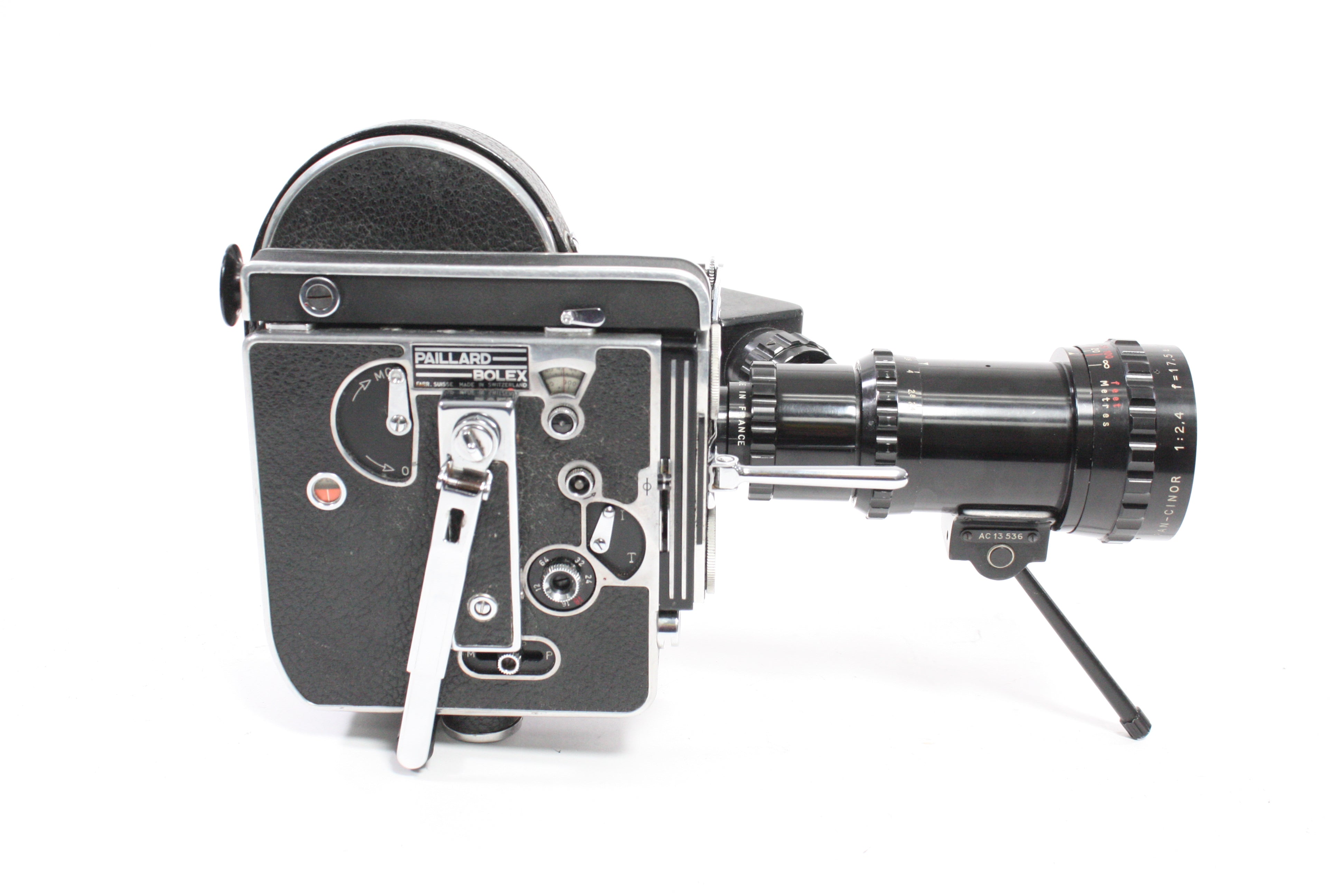 Bolex H16 Reflex 16mm Movie Camera with SOM Berthiot Pan-Cinor 17.5-70mm f/2.4 Lens