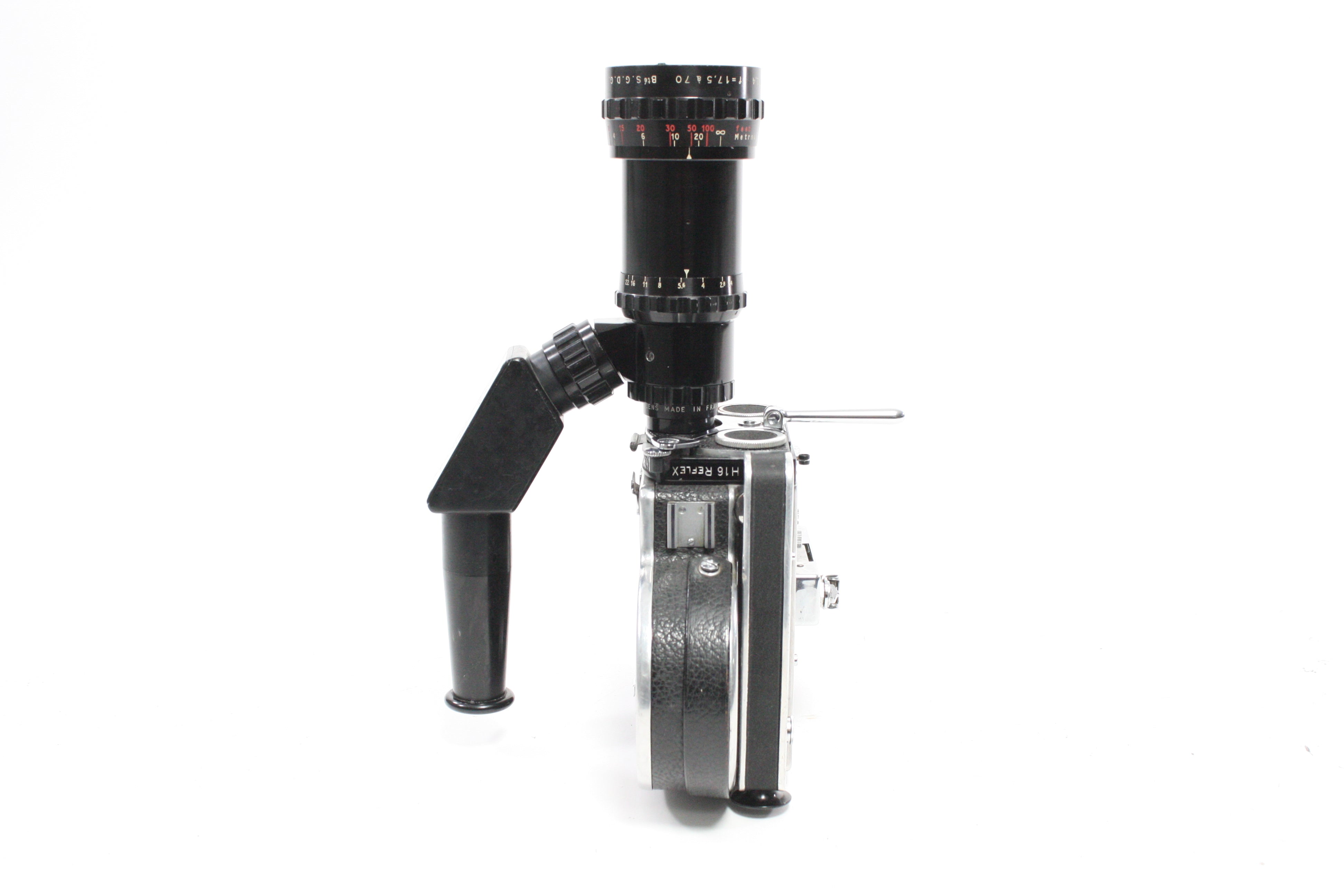 Bolex H16 Reflex 16mm Movie Camera with SOM Berthiot Pan-Cinor 17.5-70mm f/2.4 Lens