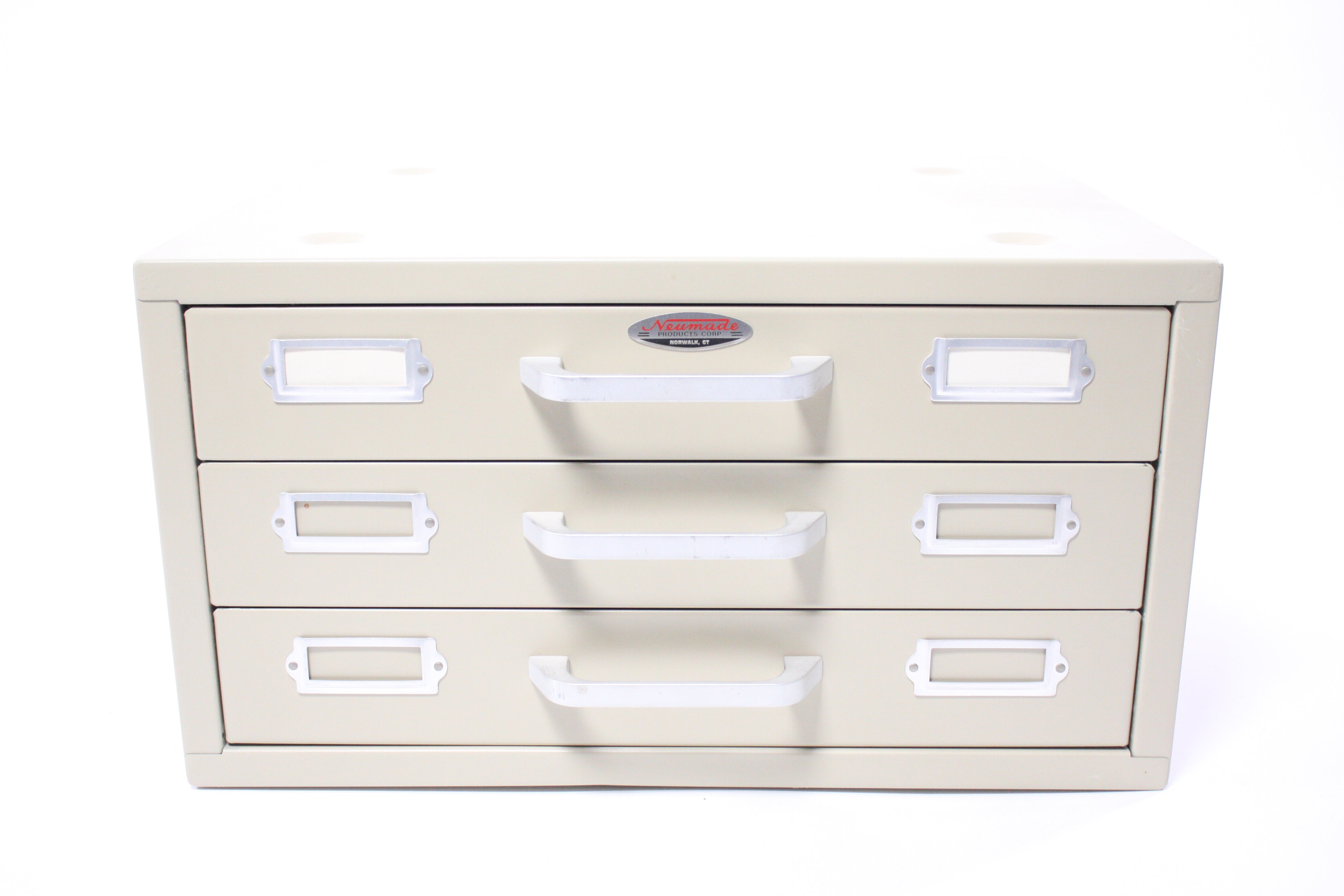 Neumade 3 Drawer Stackable Metal Filing Cabinet for Slides
