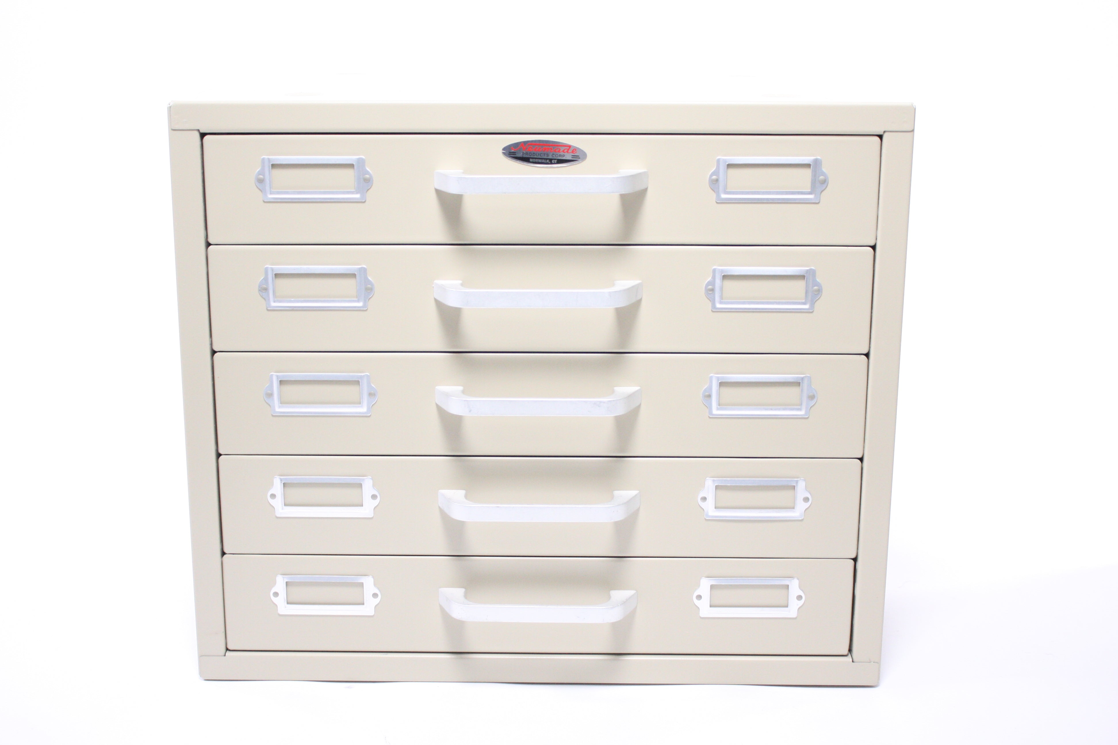 Neumade 5 Drawer Stackable Metal Filing Cabinet for Slides