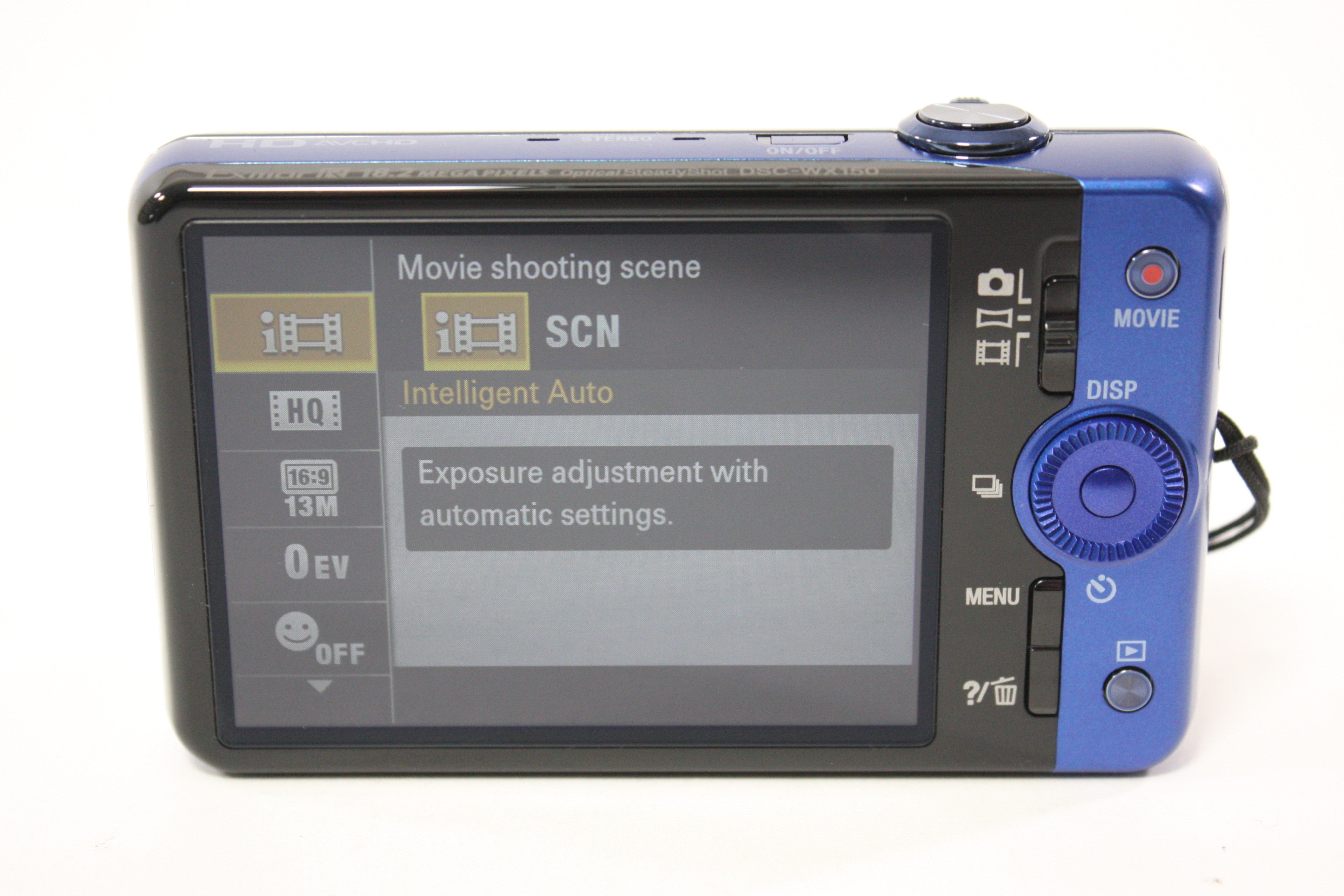 Sony Cyber-Shot DSC-WX150 Digital Point and Shoot Camera 10x Zoom 18.2mp (Blue)