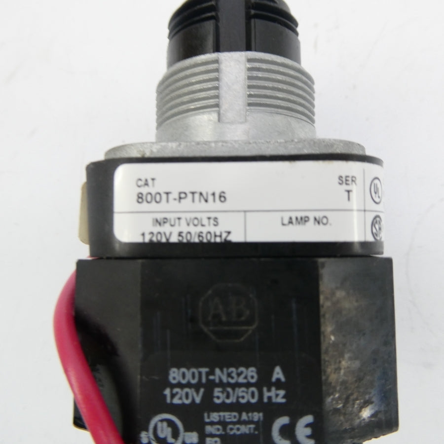 ALLEN BRADLEY 800T-PTN16 SER. T 120VAC (AS PICTURED) (WH) NSMP
