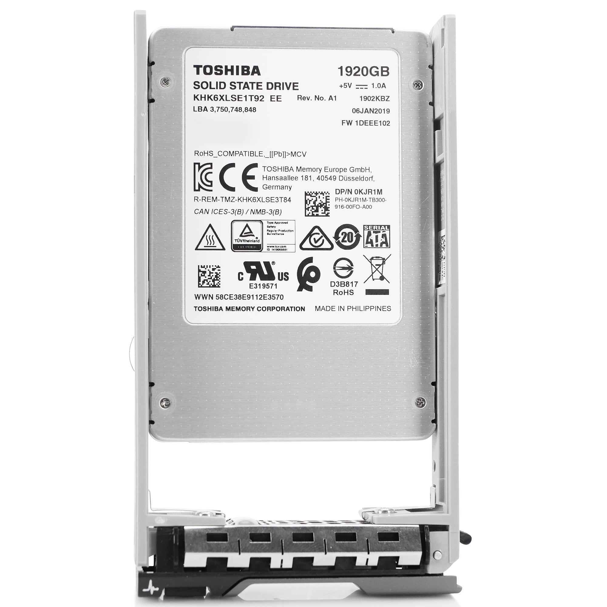 Dell G13 0KJR1M 1.92TB 0.6 DWPD SATA 6Gb/s 3D TLC 2.5in Refurbished SSD