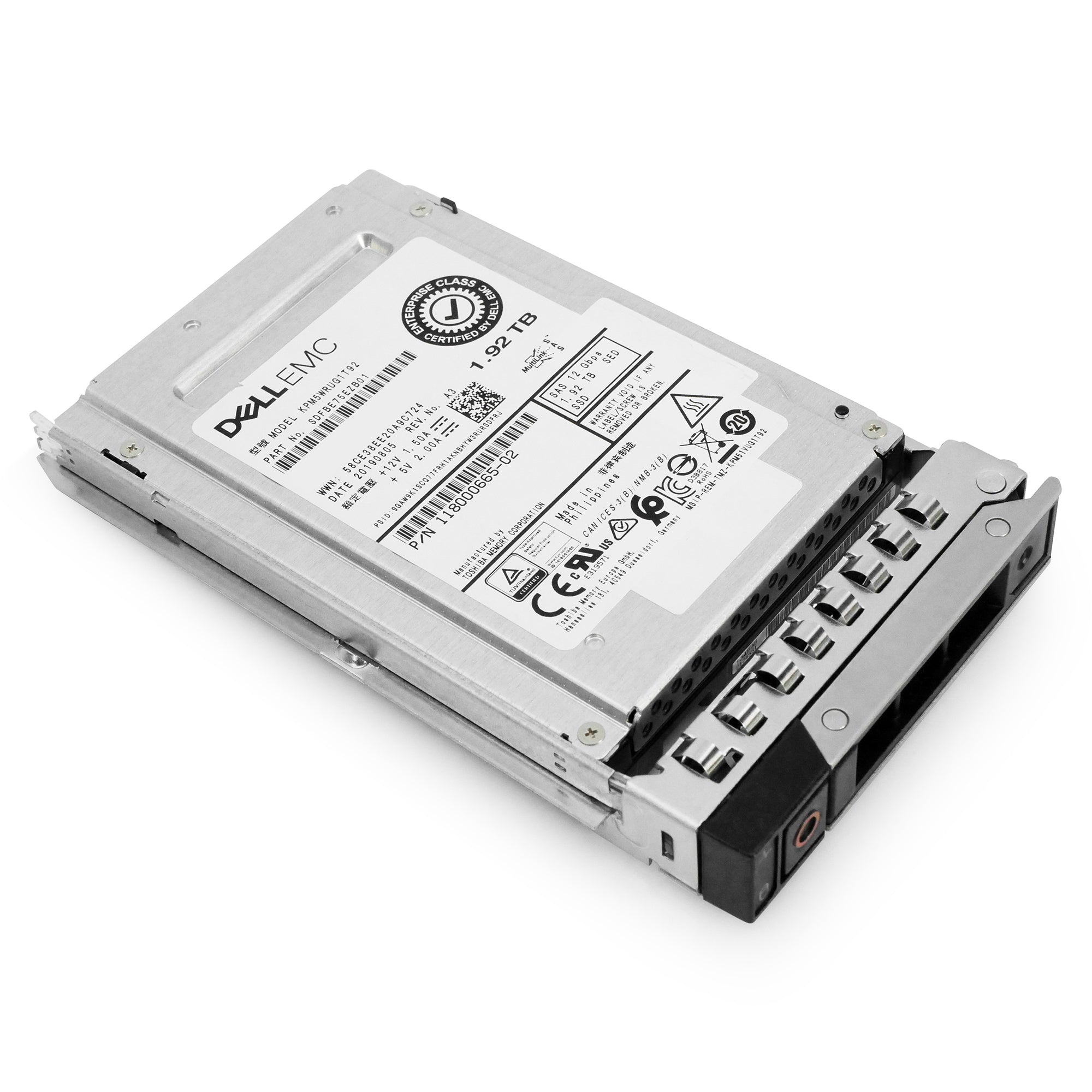 Dell G14 118000665-02 1.92TB 1 DWPD SAS 12Gb/s 3D TLC 2.5in Solid State Drive