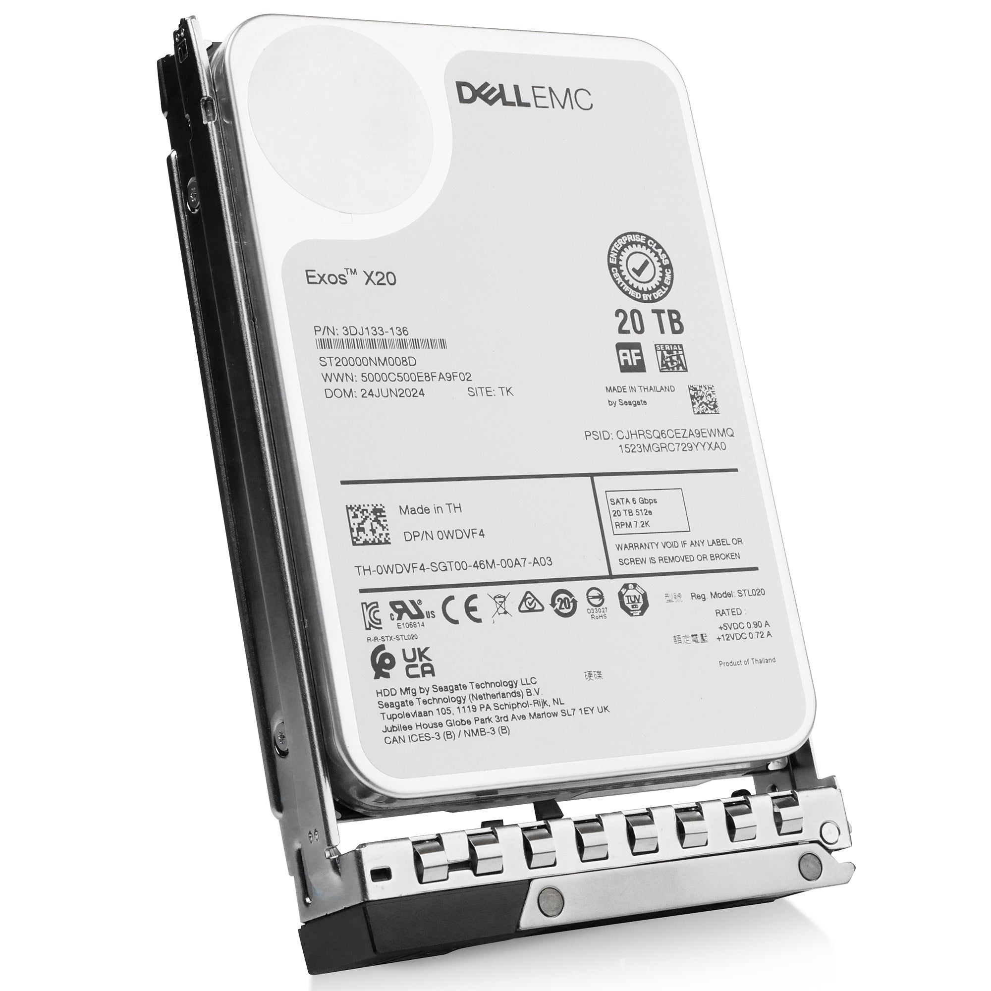 Dell G14 79THP 20TB 7.2K RPM SATA 6Gb/s 512e 3.5in Hard Drive