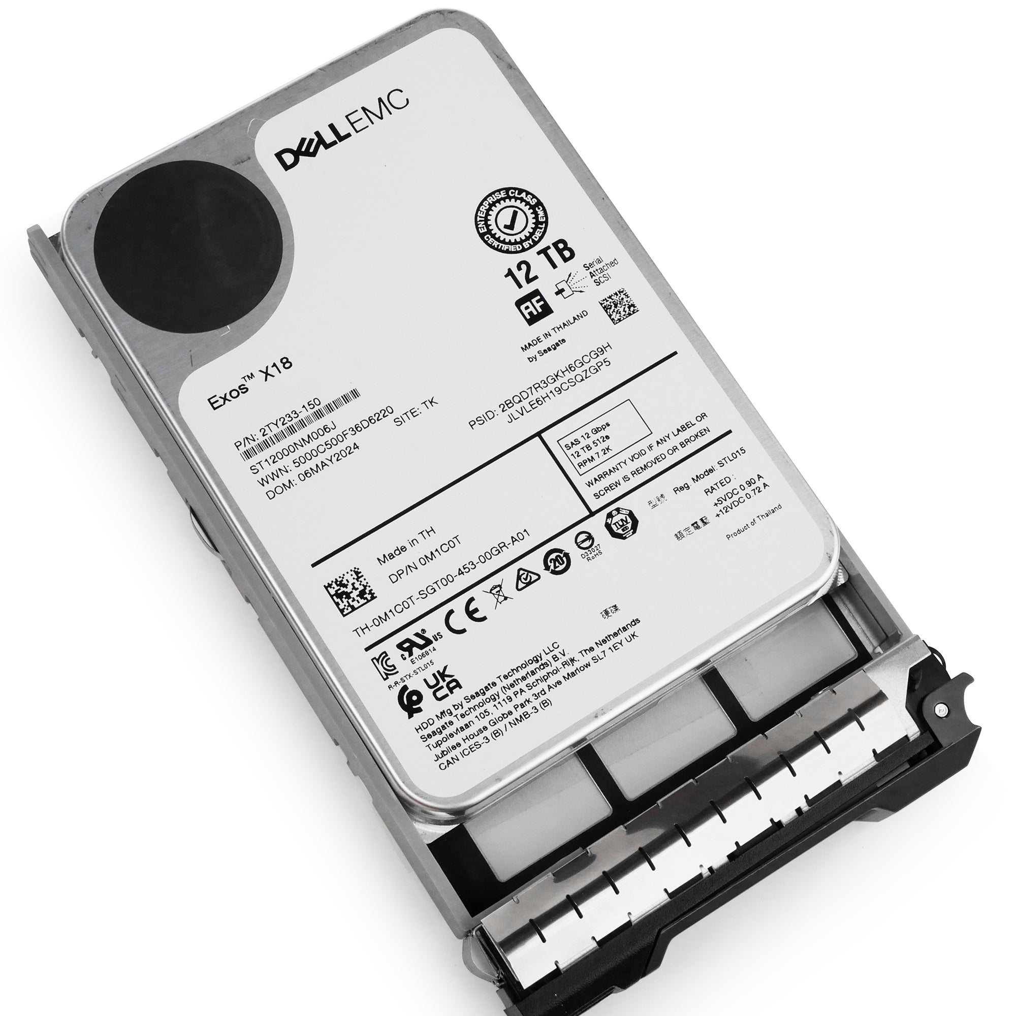 Dell G13 NFWH2 12TB 7.2K RPM SAS 12Gb/s 512e 3.5in Hard Drive