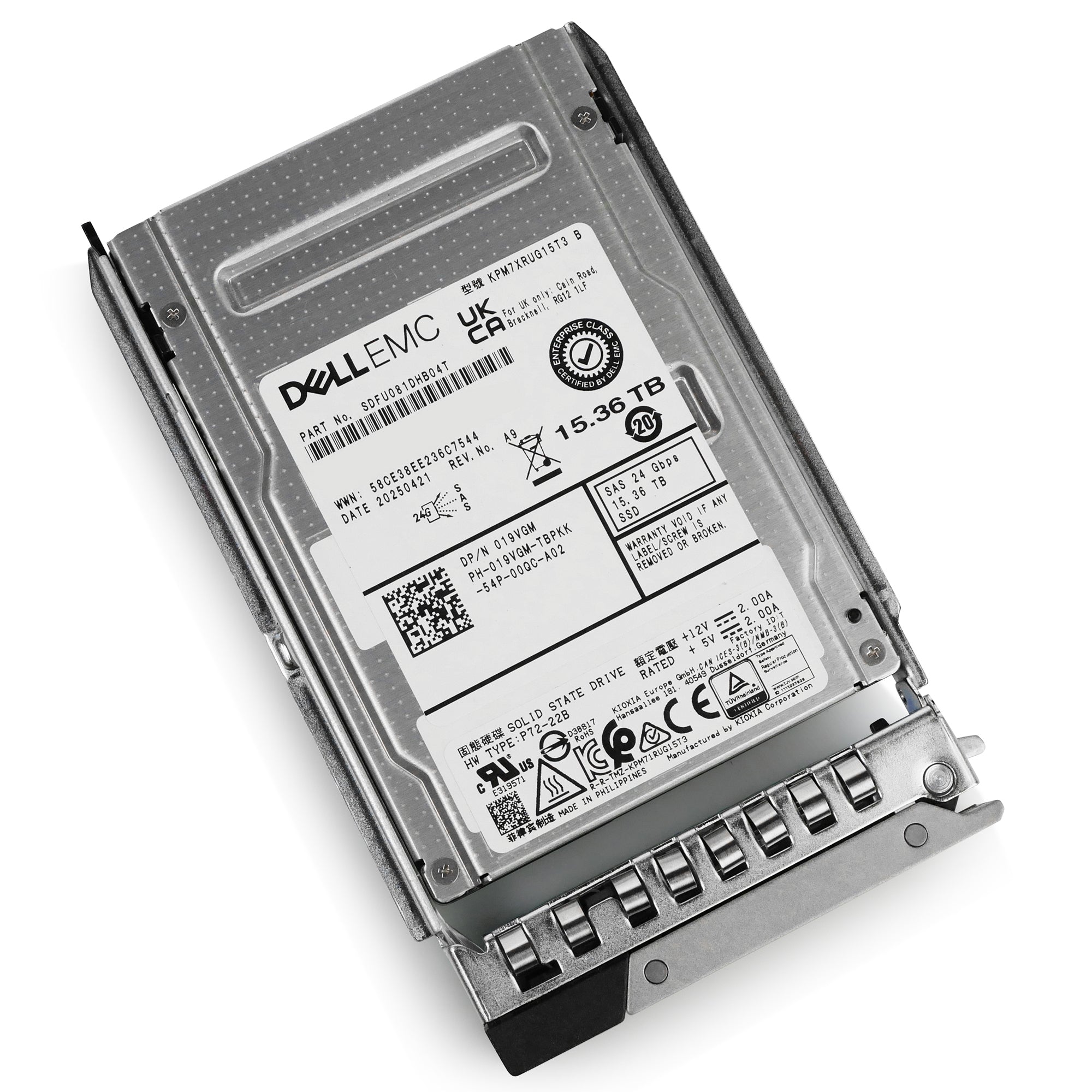 Dell G14 56M84 15.36TB 1 DWPD SAS-4 24Gb/s Read Intensive 3D TLC 2.5in Solid State Drive