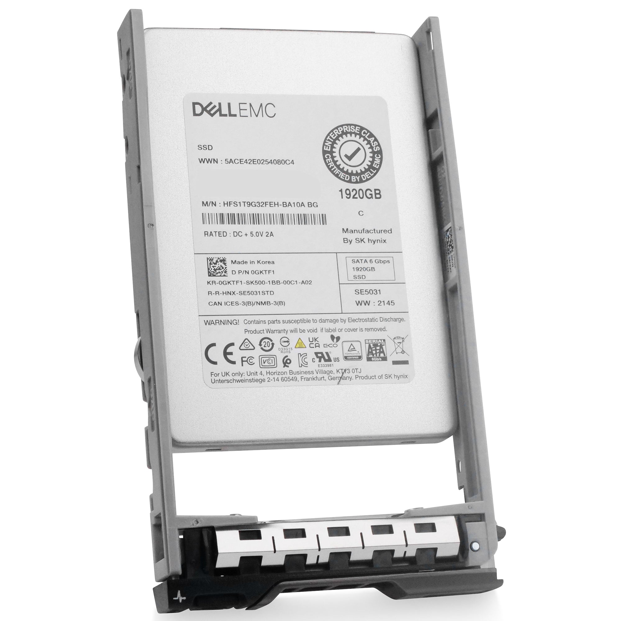 Dell G13 0GKTF1 1.92TB SATA 6Gb/s 3D TLC 2.5in Refurbished SSD