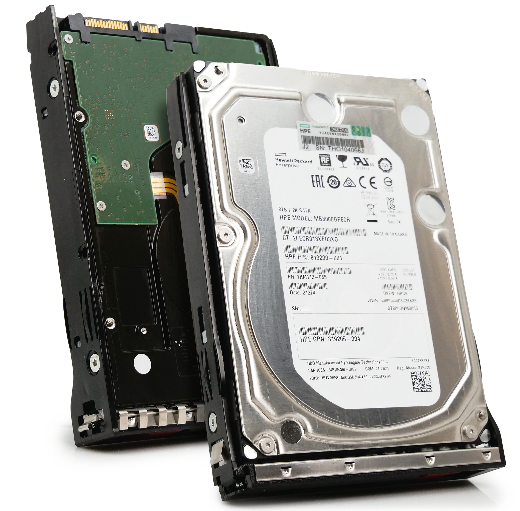 HP Generation 10 819200-001 8TB 7.2K RPM SATA 6Gb/s 512e 3.5in Recertified Hard Drive
