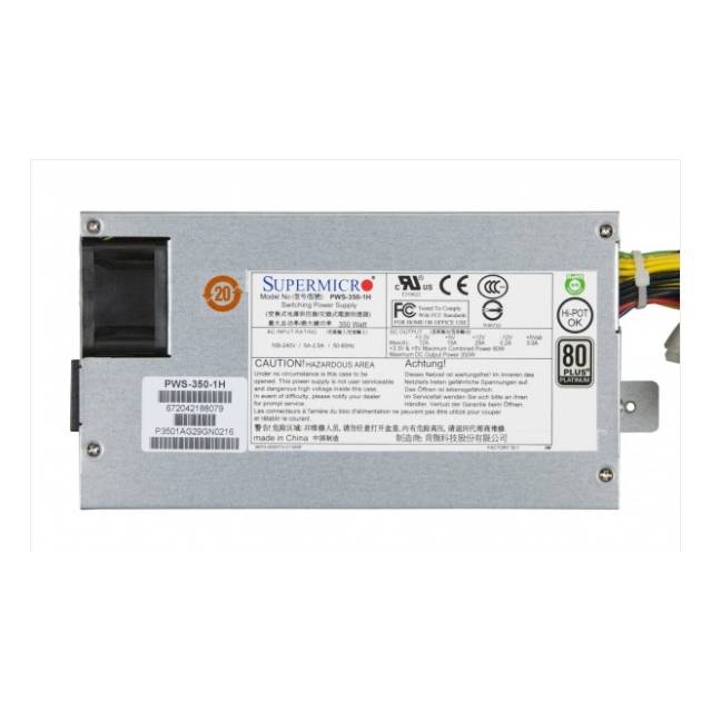 Supermicro PWS-350-1H 350w 1U 80 Plus Platinum w/ PFC Server Power Supply