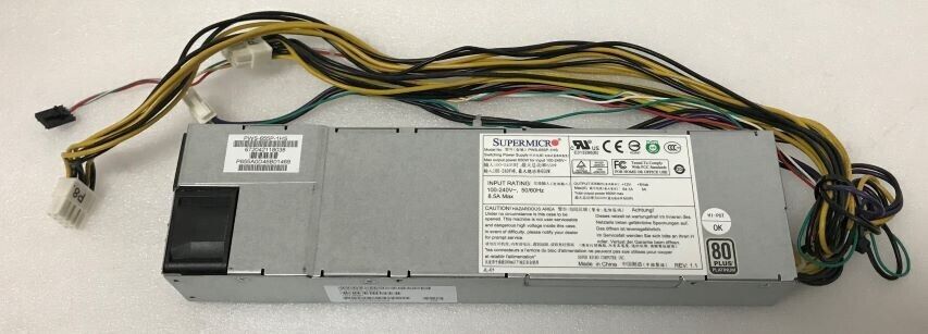 Supermicro 650W 1u Chassis 80Plus Platinum 12V Power Supply - PWS-655P-1HS