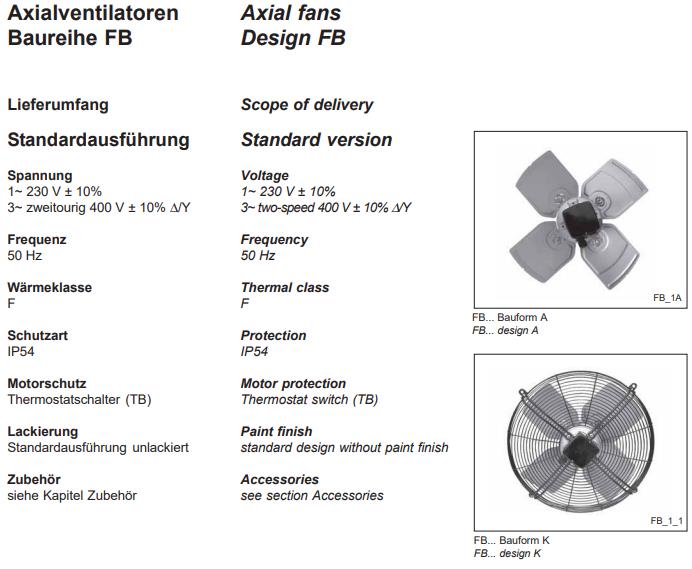 FB056-4DA.4I.V4L ZIEHL-ABEGG Axial Fan 400V 0.9kW 3.4/2.0A 1400rpm