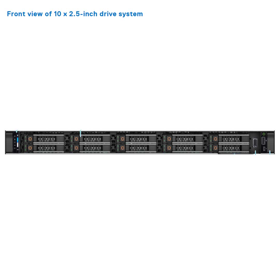 10x 2.5" NVMe Rack Chassis | Refurbished Dell PowerEdge R660