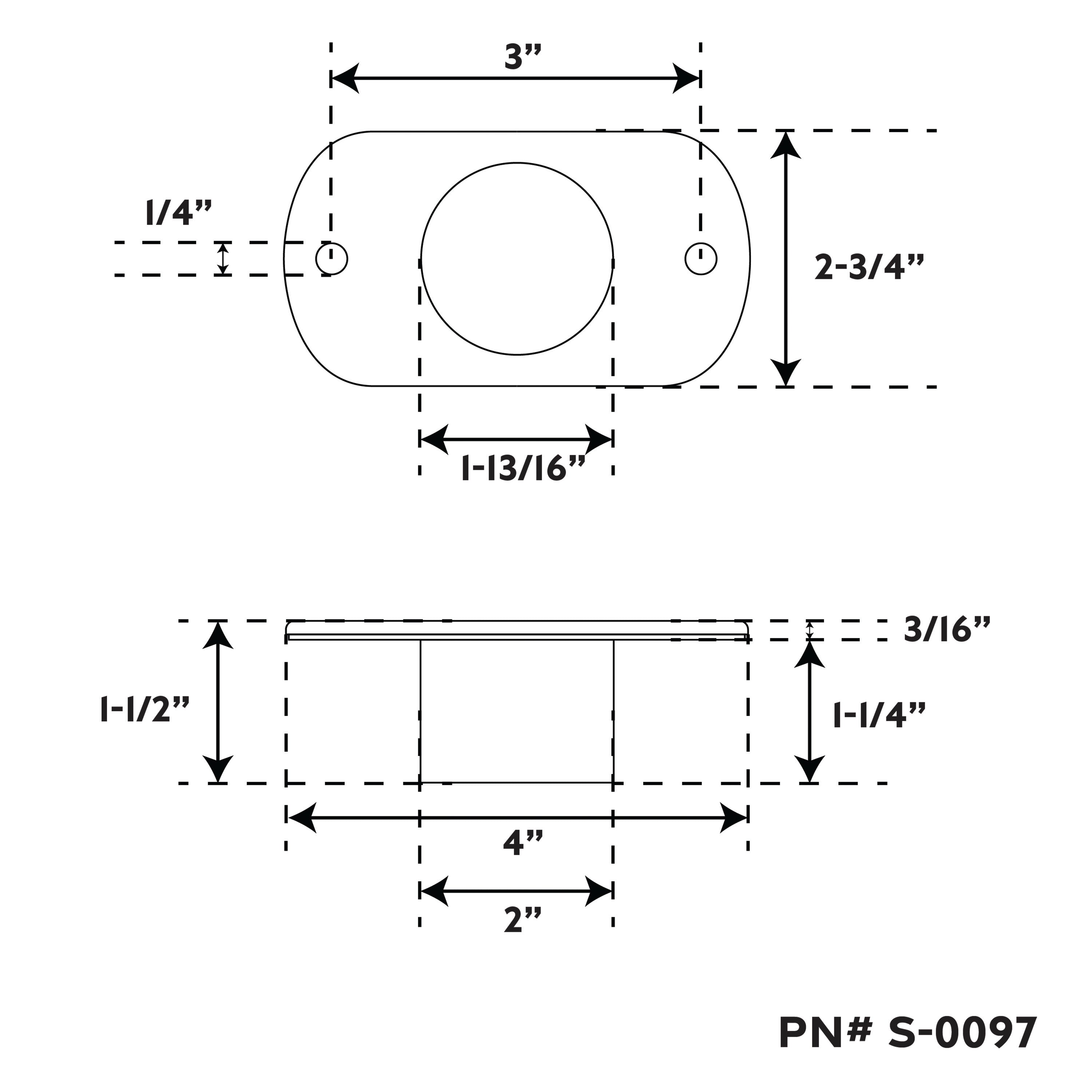 Whitecap S-0097 Stainless Steel/Nylon Rod Tube Flange