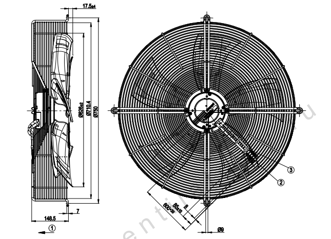 S3G630-AC52-51 ebm papst fan