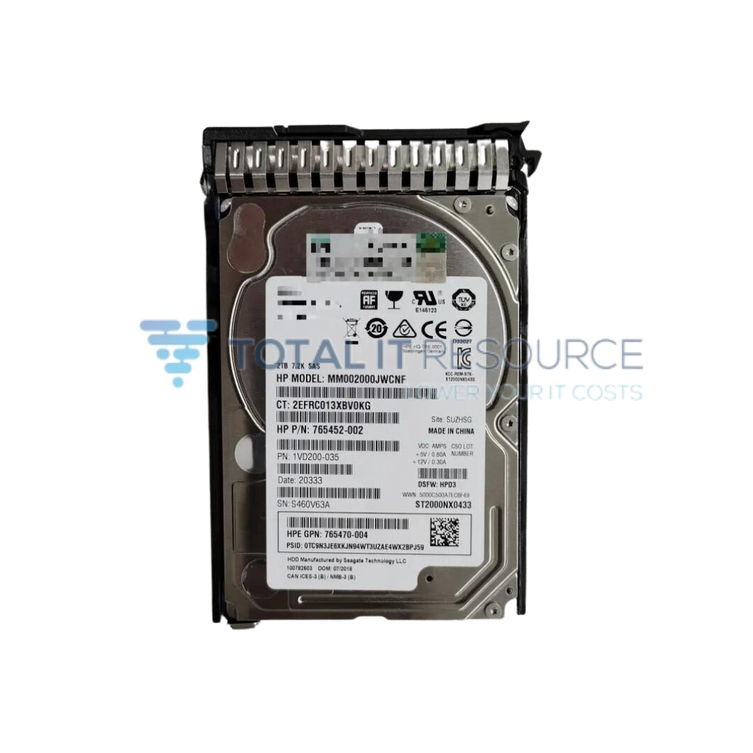 765466-B21 HPE 2TB SAS 12G Midline 7.2K SFF (2.5in SC 512e HDD