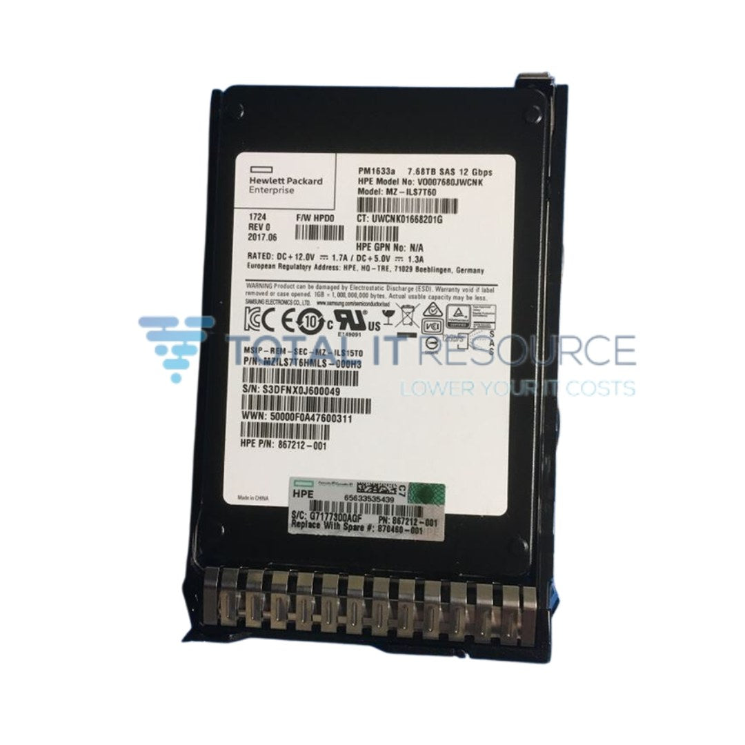 P04523-B21 HPE 7.68TB SAS 12G Read Intensive SFF (2.5in SC SSD