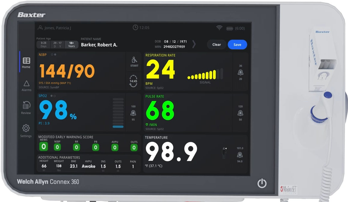 Baxter Connex 360 Vital Signs Monitor w/ Nellcor SpO2