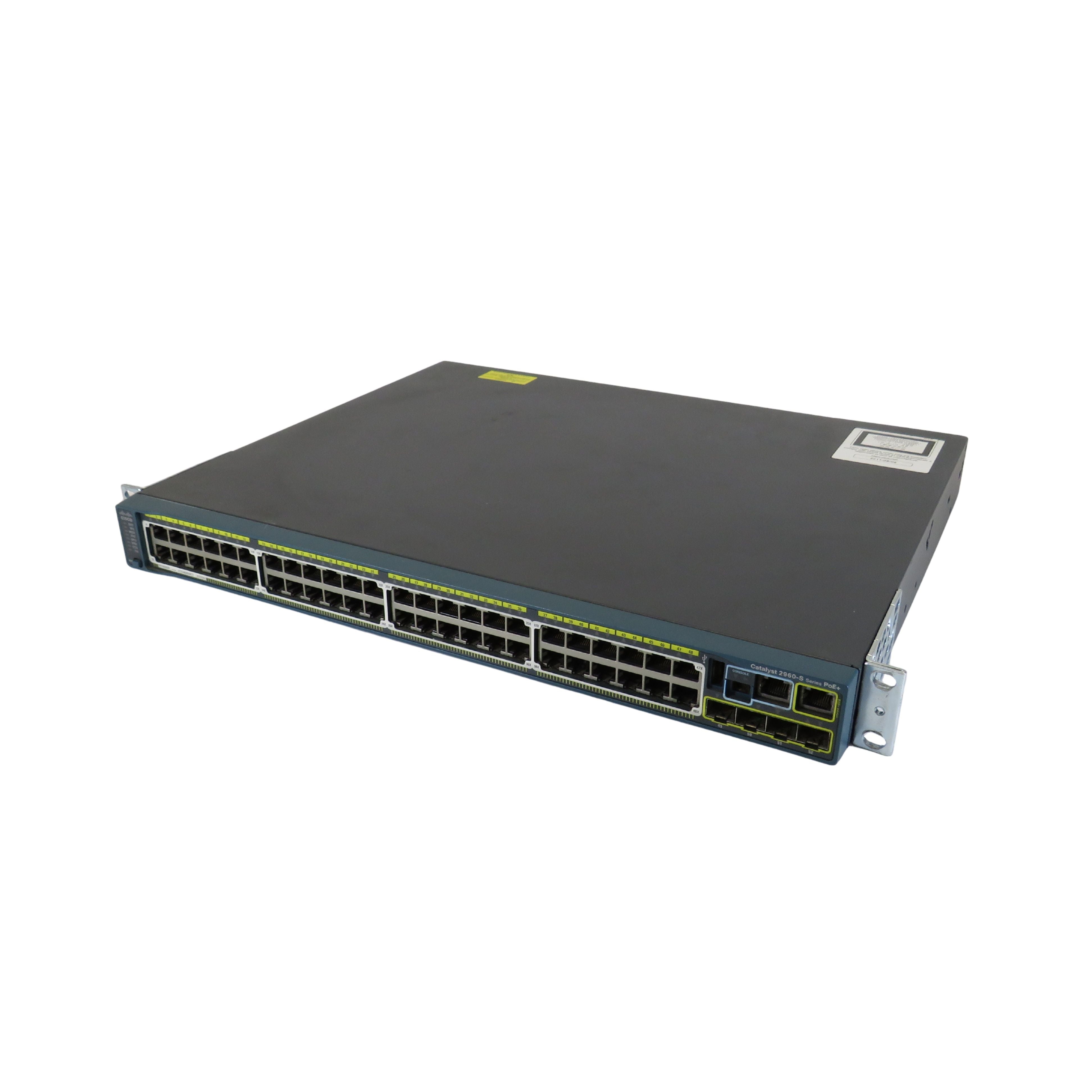Cisco WS-C2960S-48LPS-L Catalyst 2960-S PoE+ 48 Port 10/100/1000 Switch (Refurbished)