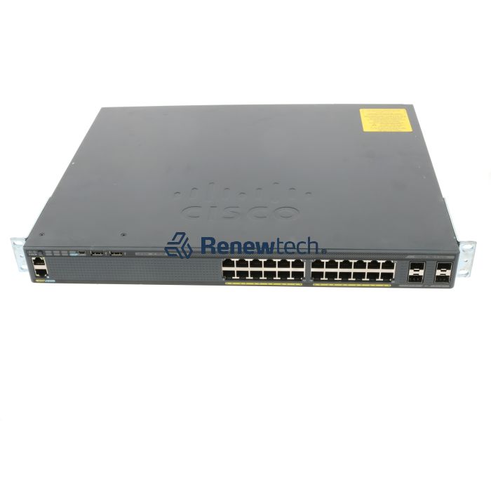 CISCO WS-C2960X-24PS-L - Cisco Catalyst 2960X Series 24-Port PoE 370W switch (24x 1G Base-T, 4x SFP) Integrated PSU, LAN Base