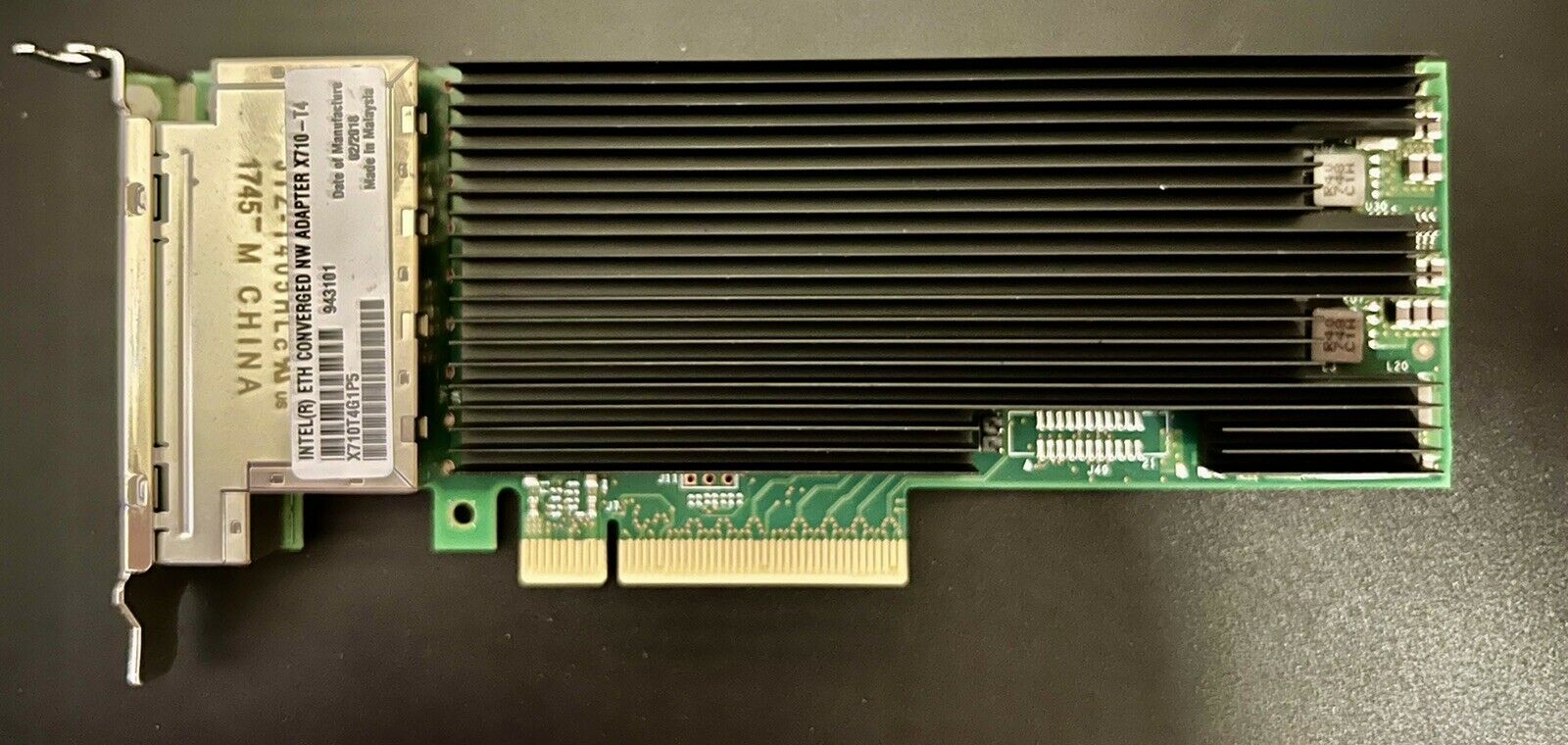 **New** Intel X710-T4 (X710T4BLK) upto 40GbE Ethernet Converged Network Adapter (J18260-002 / J31241-004) with both brackets