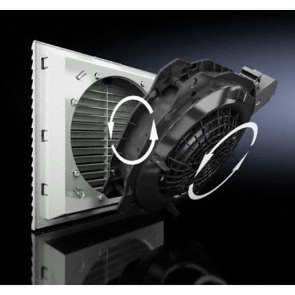 Axial Fan, Square, 230V AC, 1 Phase, PBT Plastic, 5 13/16 in W.