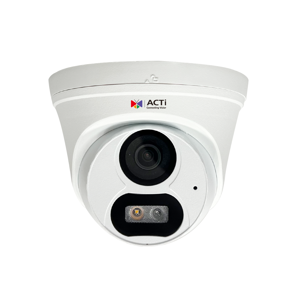ACTi Z510 2MP Deep Learning AI f2.8mm Outdoor Fixed Turret with IR LED 50m, White LED 50m