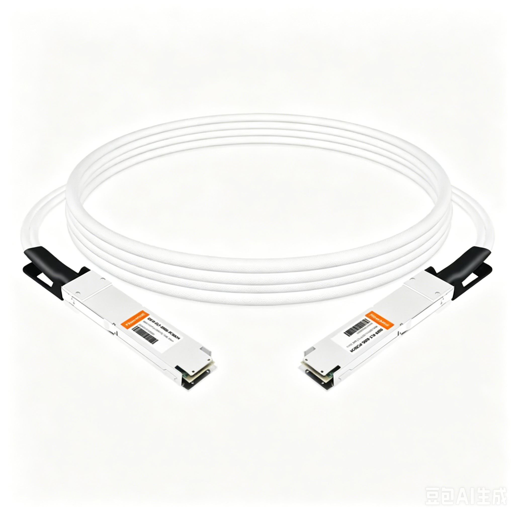 2x400G OSFP to 2x400G OSFP PAM4 InfiniBand NDR Passive Direct Attached Cable, Flat top on one end and Flat top on the other
