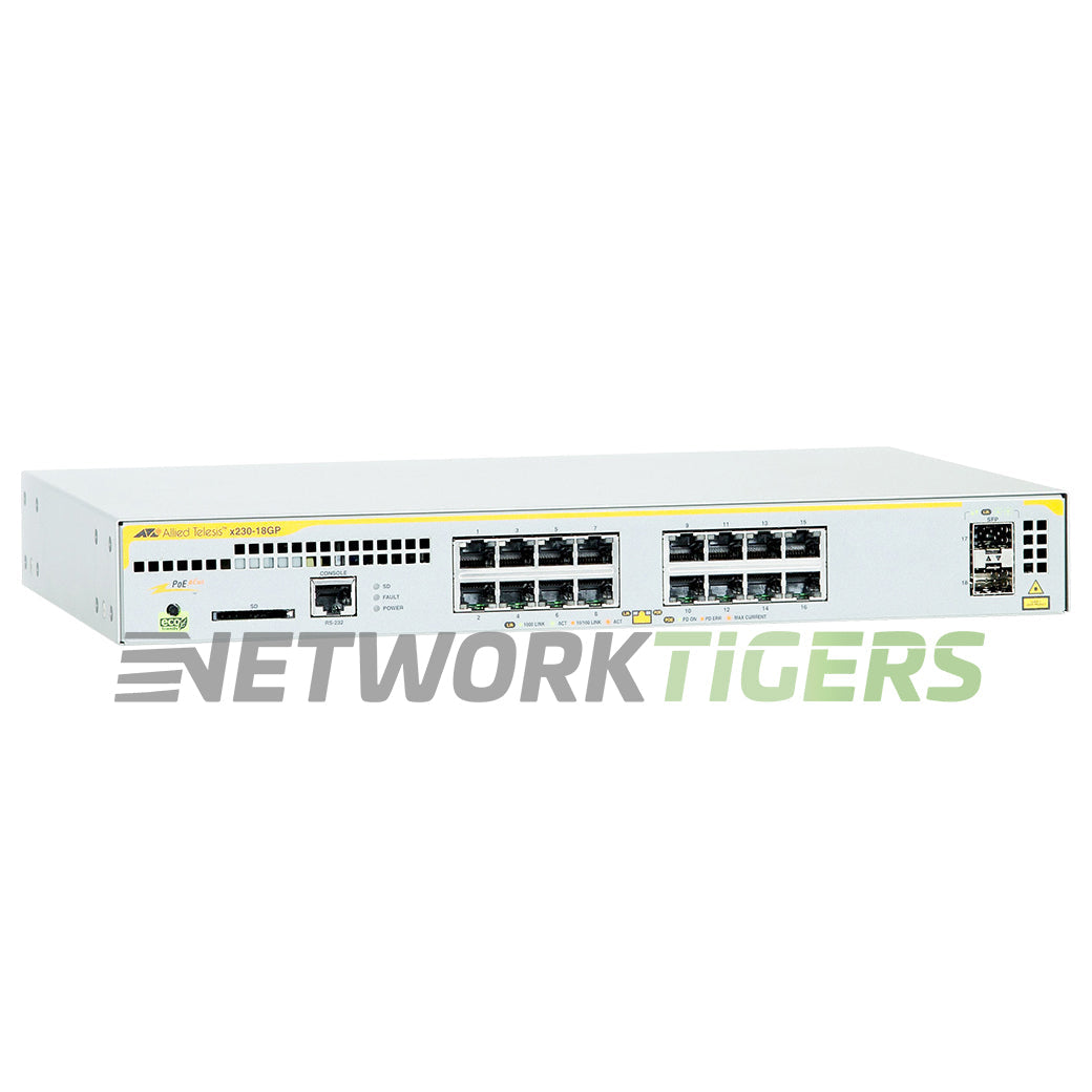 Allied Telesis AT-x230-18GP x230 Series 16x 1GB PoE RJ45 2x 1GB SFP Switch