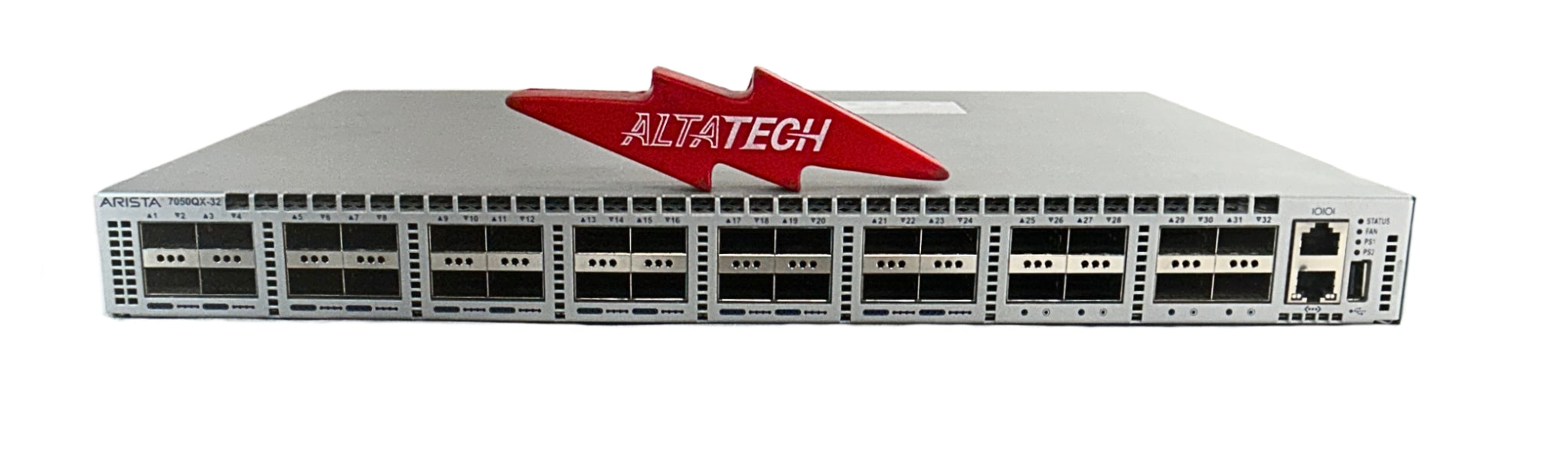 Arista DCS-7050QX-32-R 32 Port 40GbE QSFP+ Managed Switch Rear to Fron