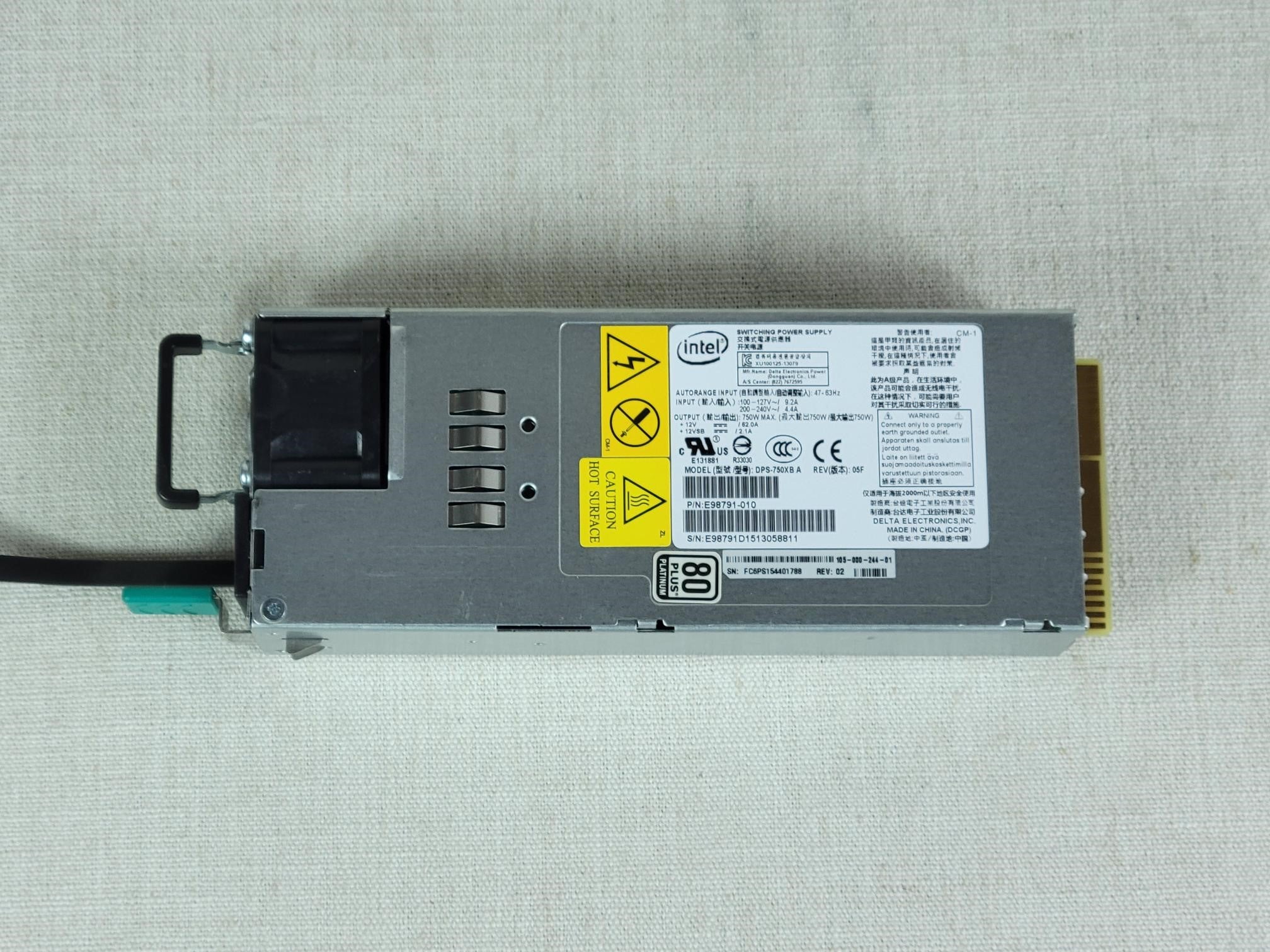 EMC 750W Power Supply for XtremIO / Recoverpoint 105-000-244-01