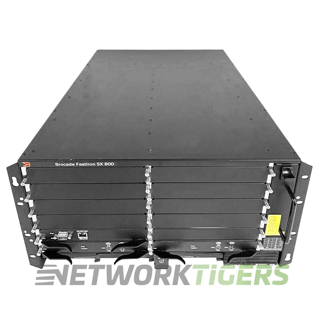 NEW Brocade FI-SX800-DC FastIron SX Series 8x Slot Switch Chassis Bundle