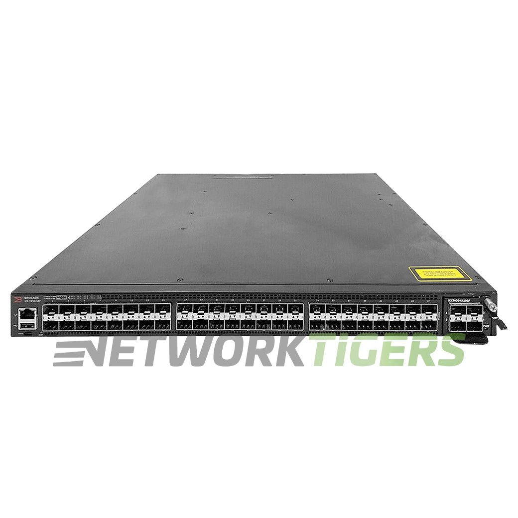 NEW Ruckus Brocade ICX7450-48F-E 48x 1GB FC SFP F-B Air Switch w/ 3x Exp Modules