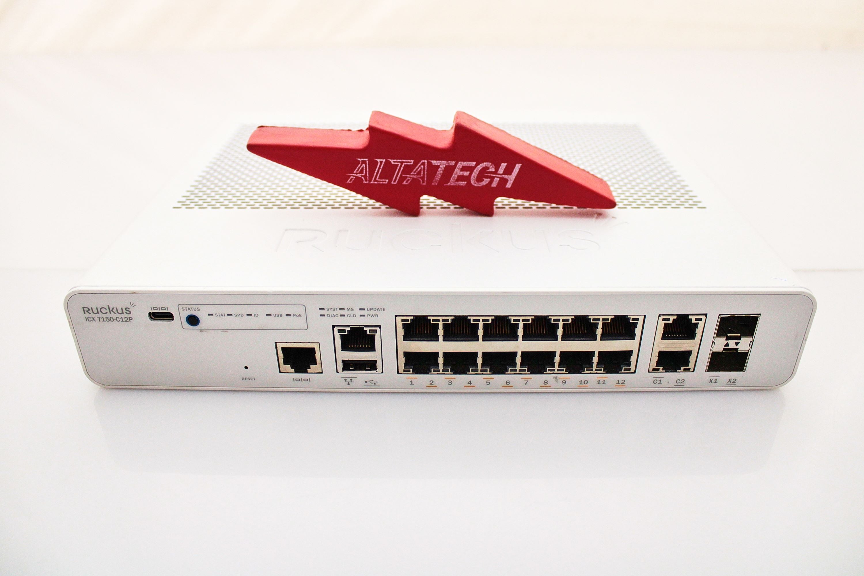 BROCADE ICX7150-C12P 12X 1GB POE+ RJ-45 2X 1GB SFP SWITCH