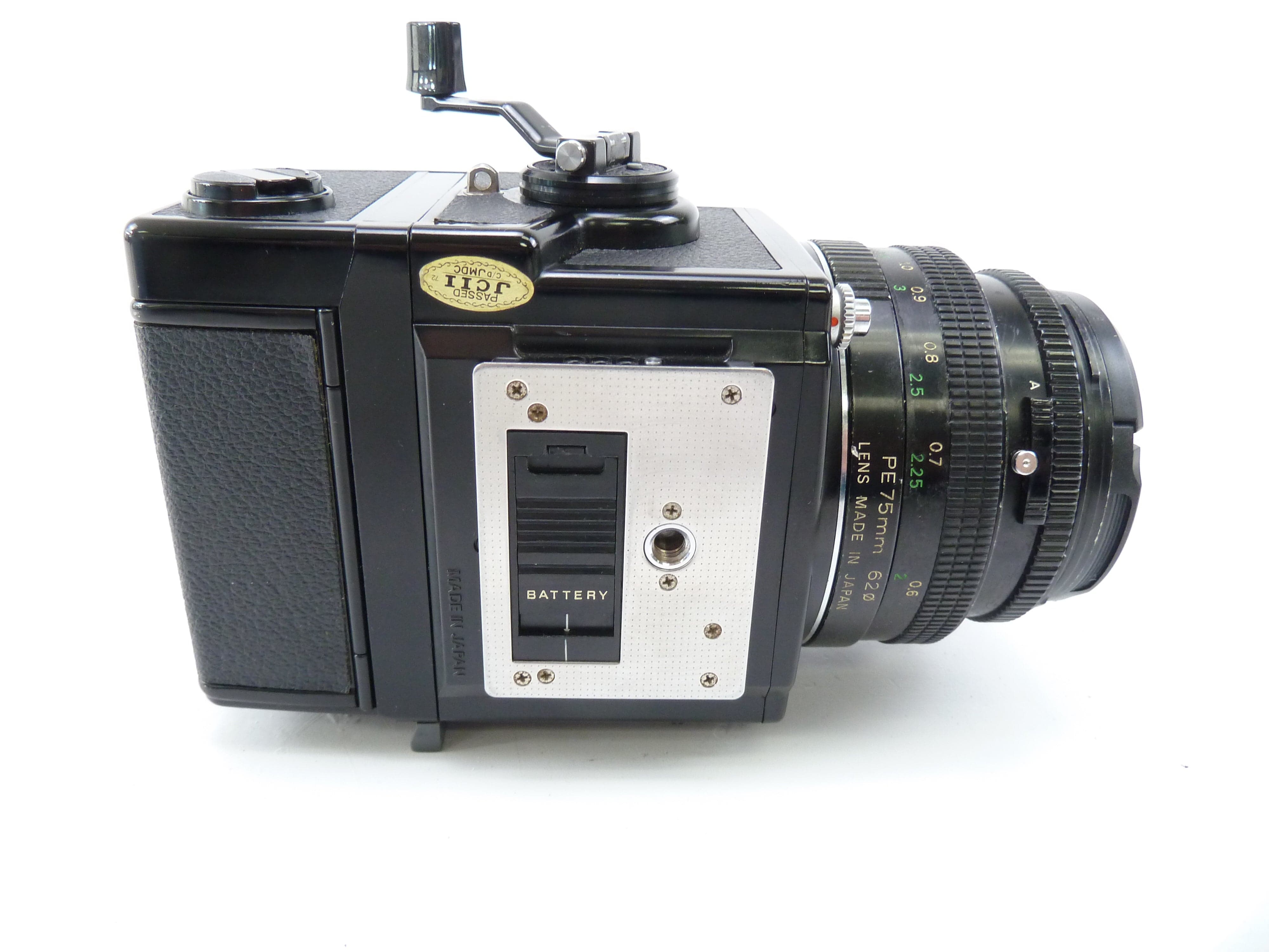 Bronica ETRS Kit with 75MM F2.8 Lens, 120 Back, and Prism Finder