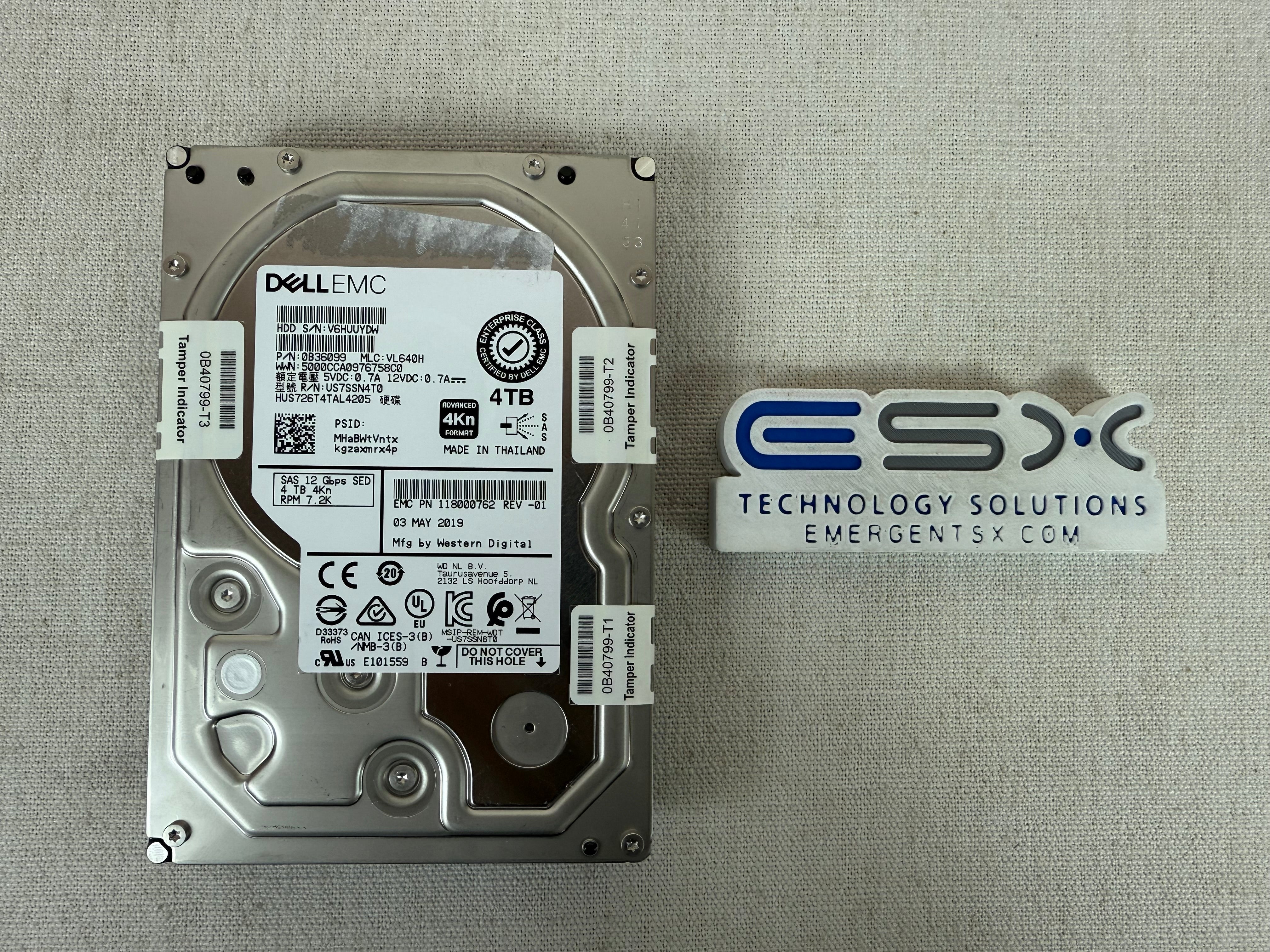 EMC 005053050 4TB 12G SAS SED 3.5" HDD / 118000762