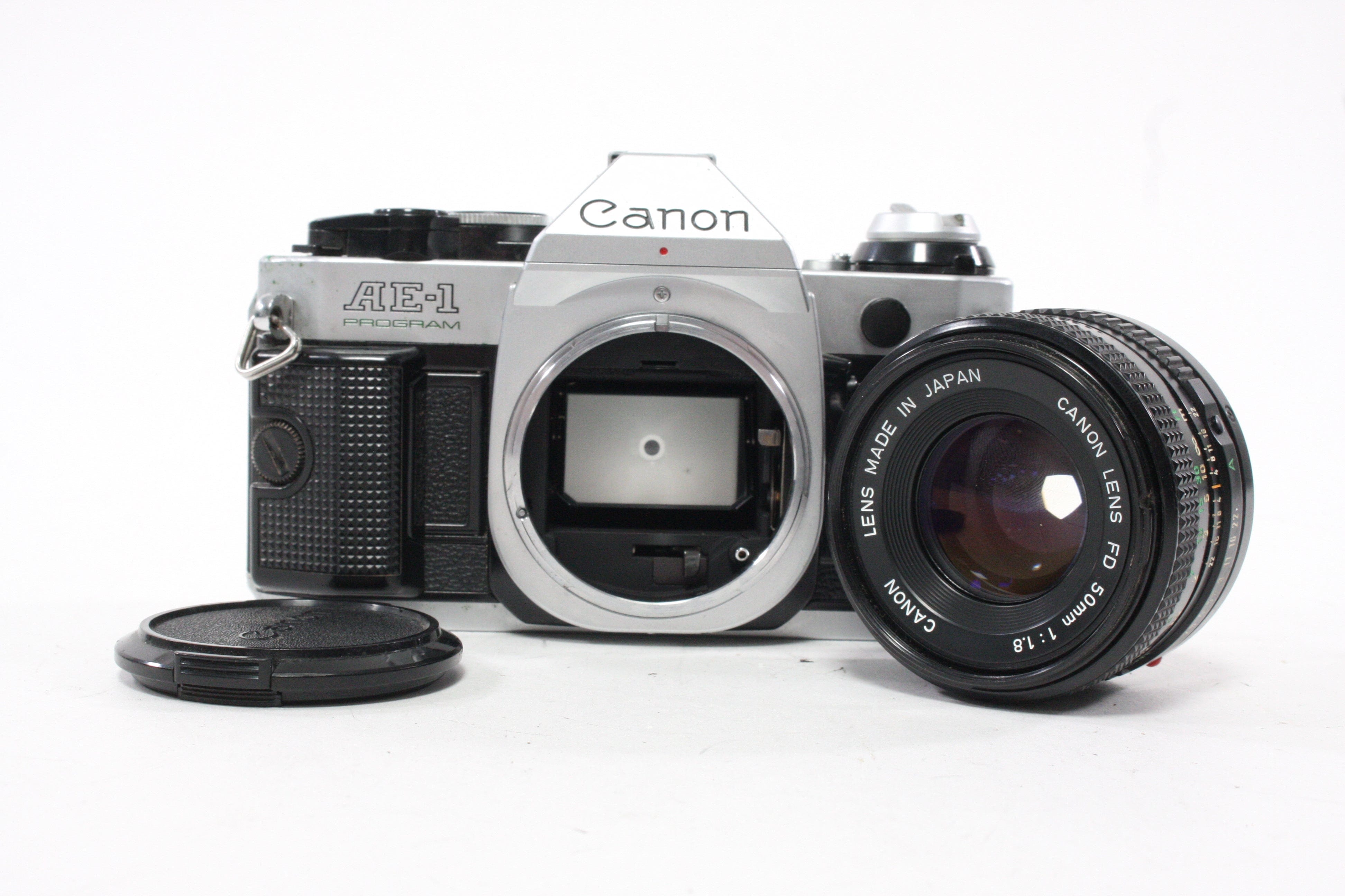 Canon AE-1 Program 35mm SLR Camera with 50mm f/1.8 FD Lens