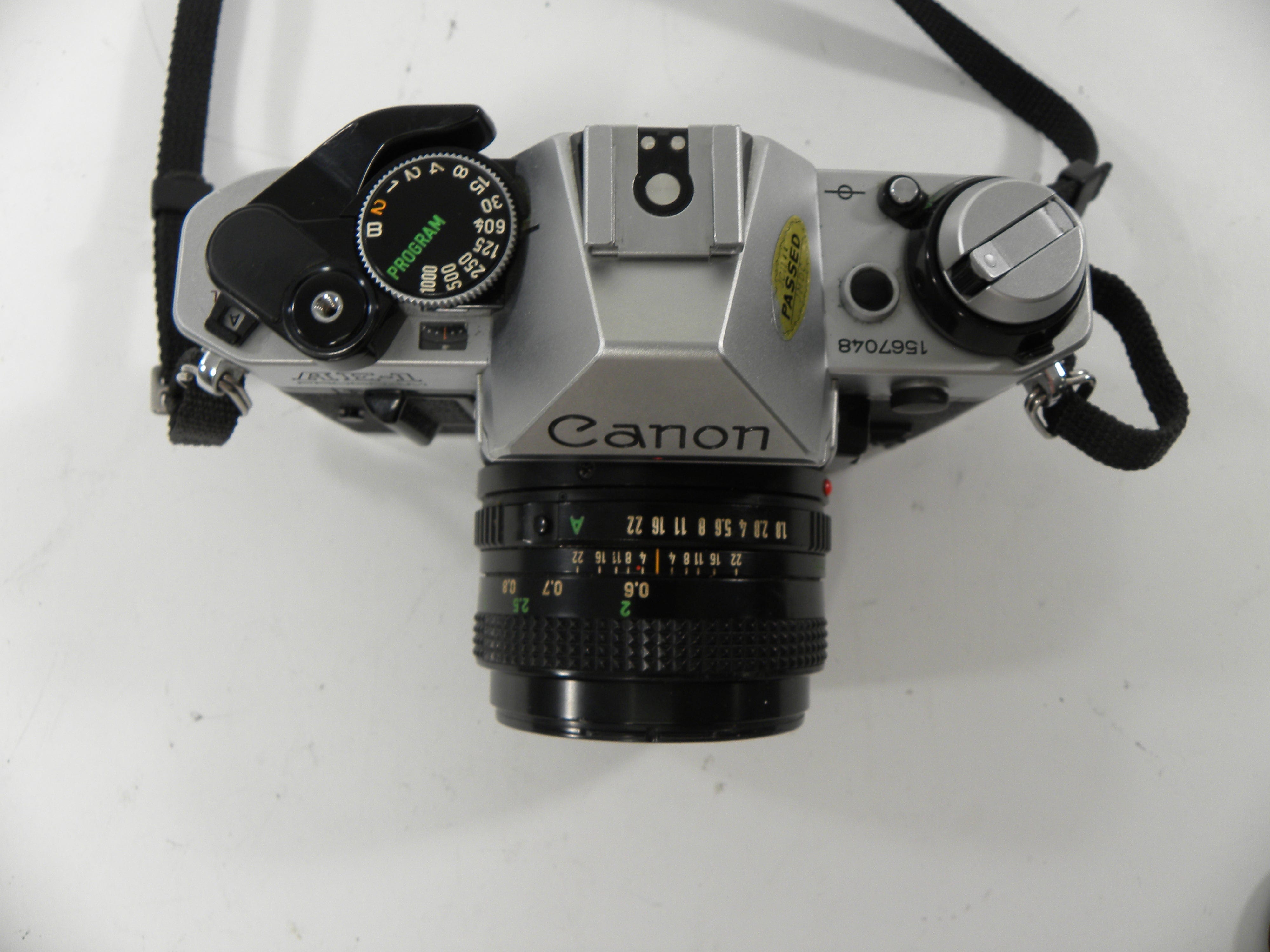 Canon AE-1 Program 35mm SLR Camera with a 50mm f/1.8 S.C. FD Lens