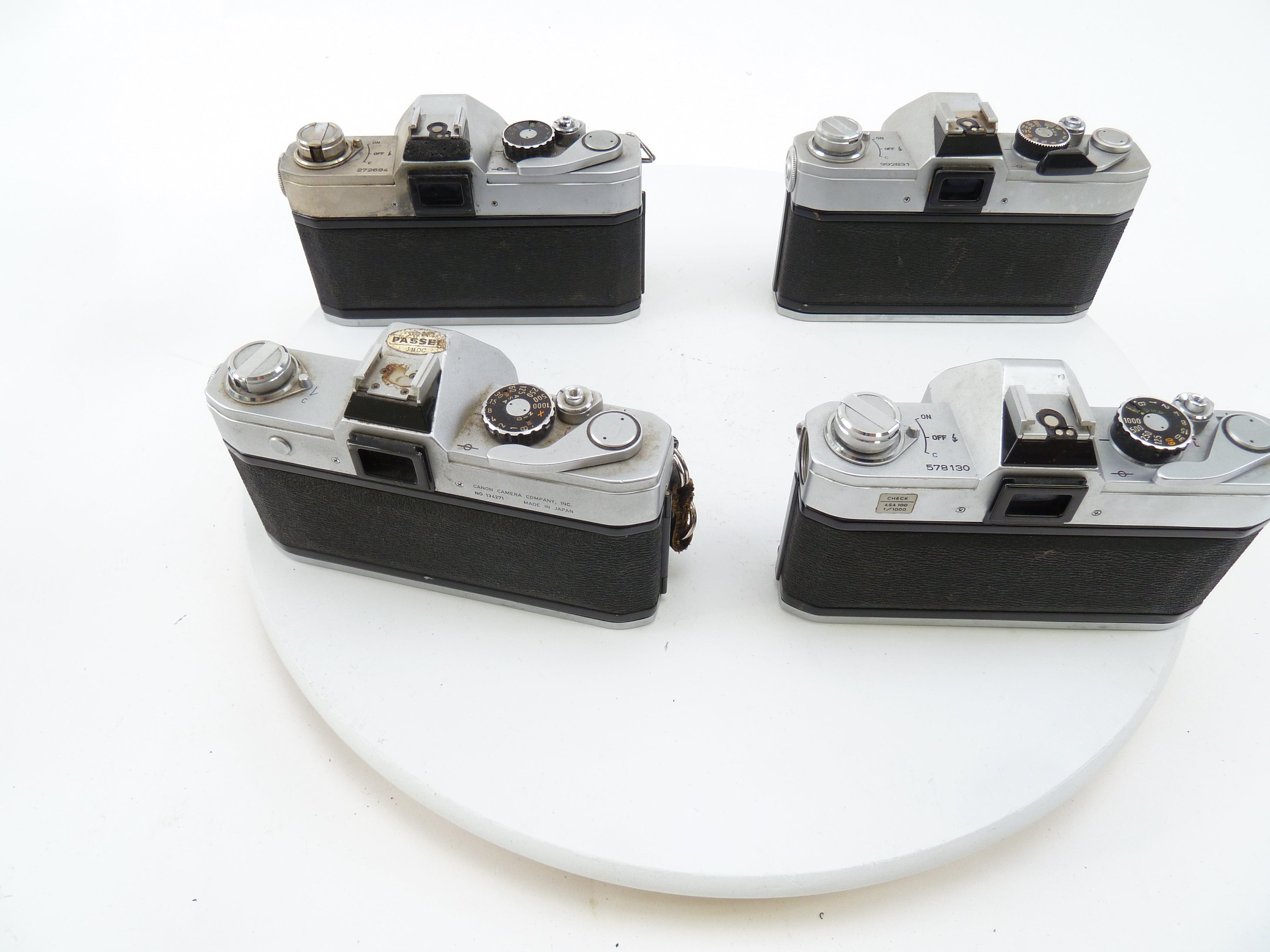 Canon Chrome FTB and FT Camera Bodies being sold AS IS for PARTS ONLY